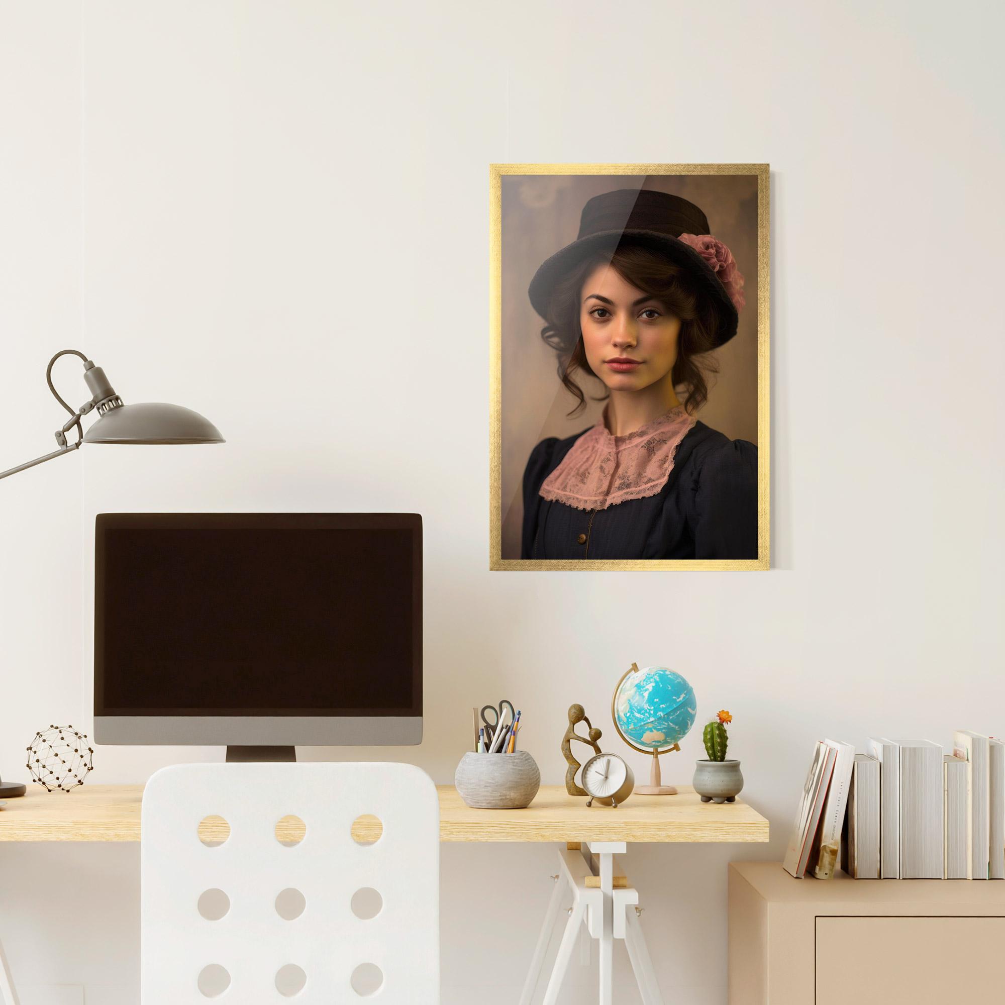 Poster Înrămat Dark Blue Dress mockup 6