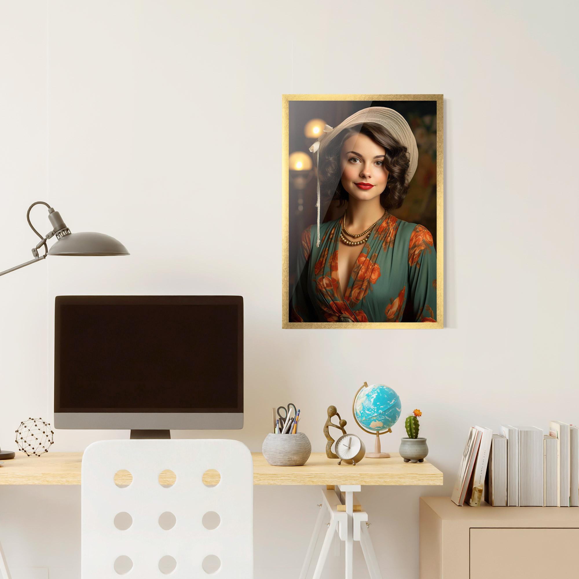 Poster Înrămat Green Orange Blouse mockup 6