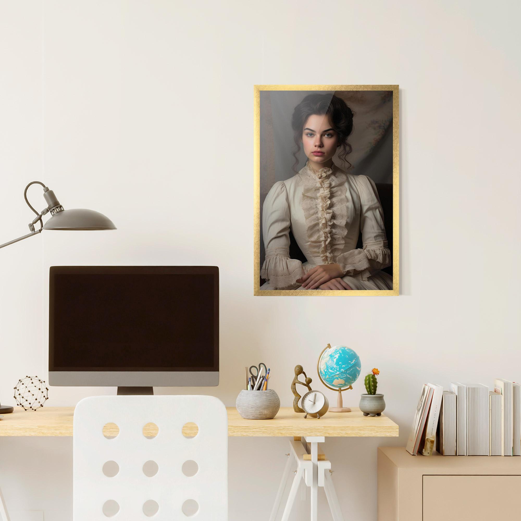 Poster Înrămat Pretty Vintage Dress mockup 6