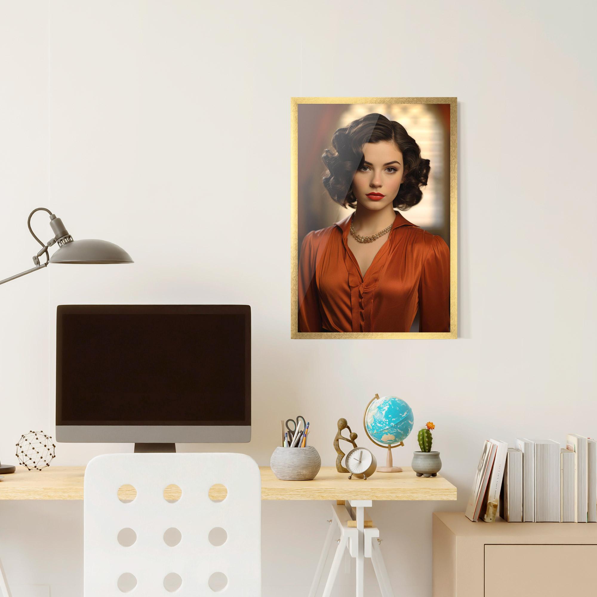 Poster Înrămat Strong Orange Blouse mockup 6