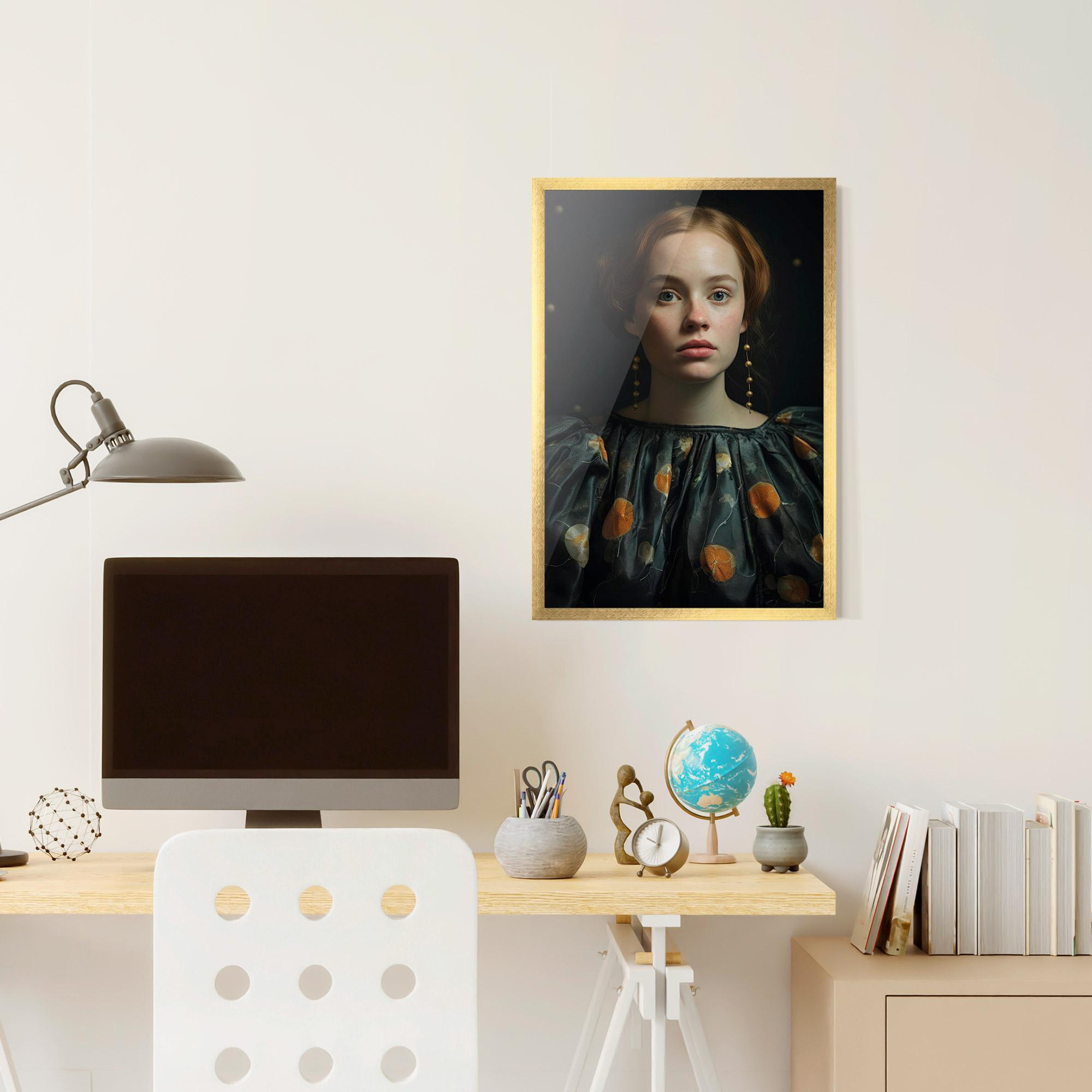 Poster Înrămat Vintage Red Hair mockup 6