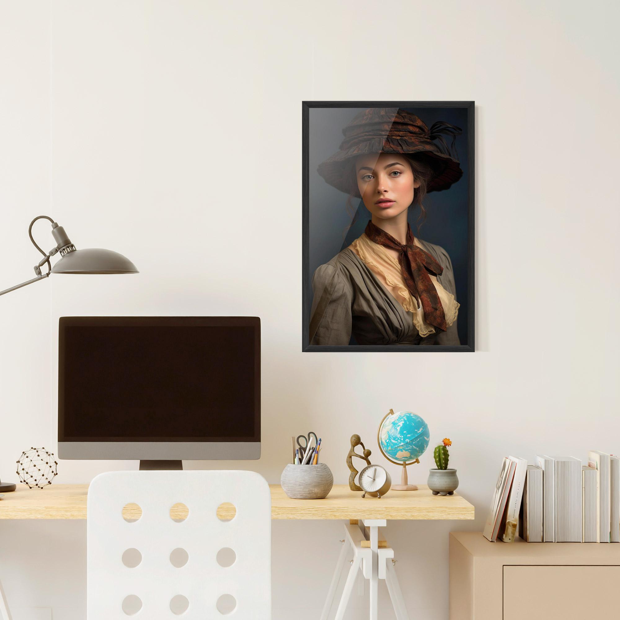 Poster Înrămat Brown Vintage Hat mockup 6