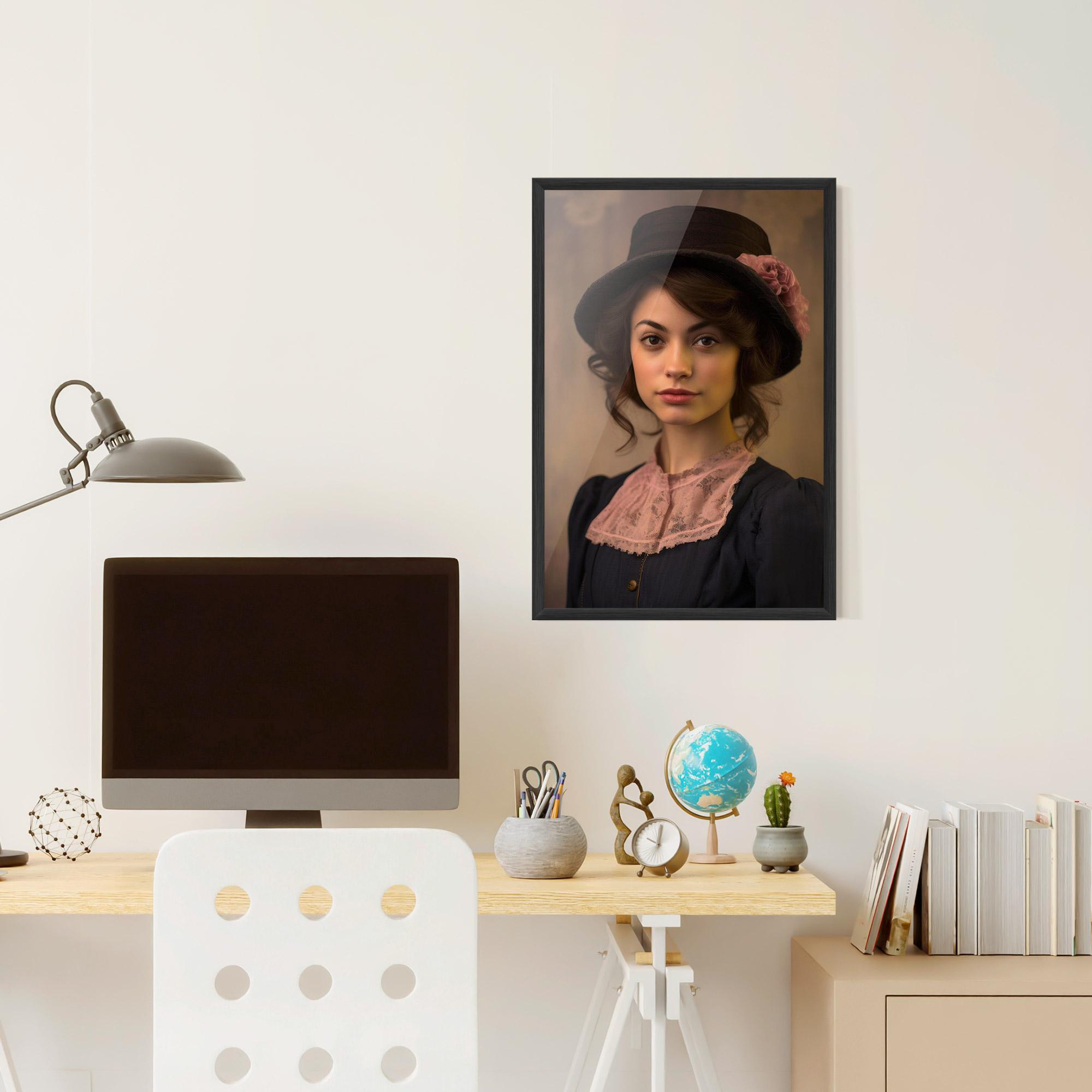 Poster Înrămat Dark Blue Dress mockup 6