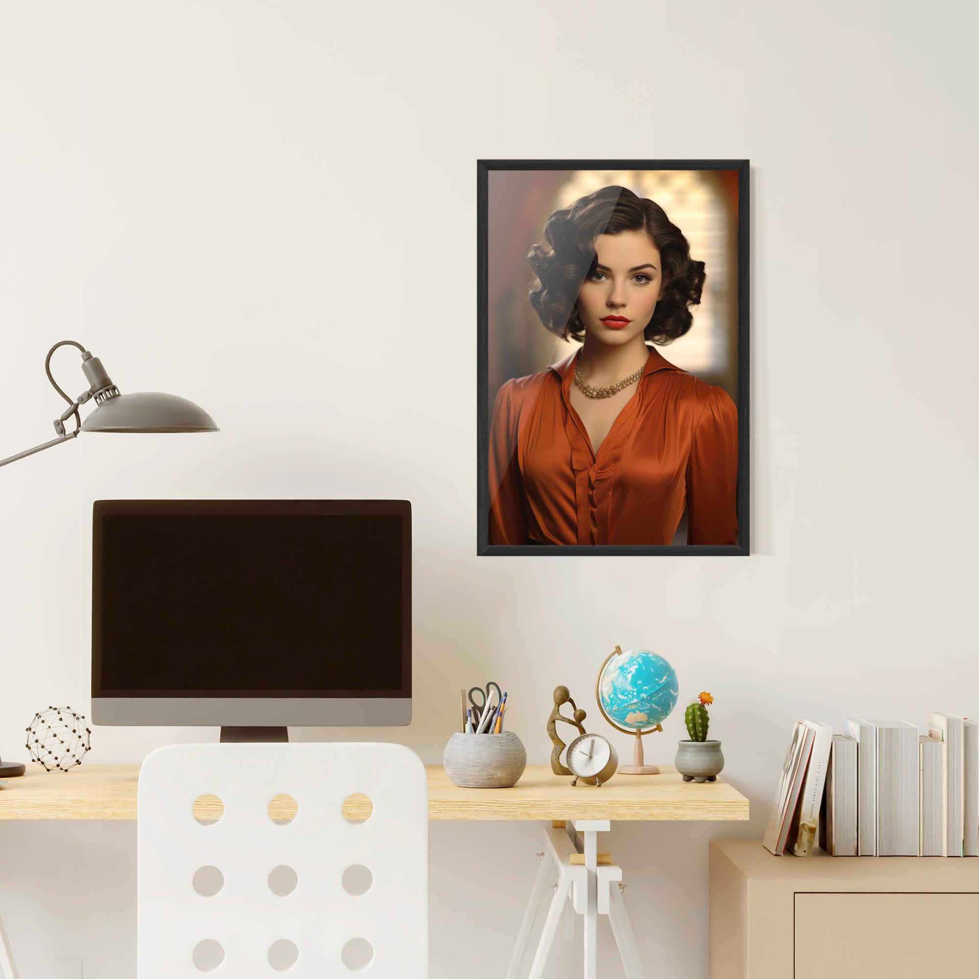 Poster Înrămat Strong Orange Blouse mockup 6