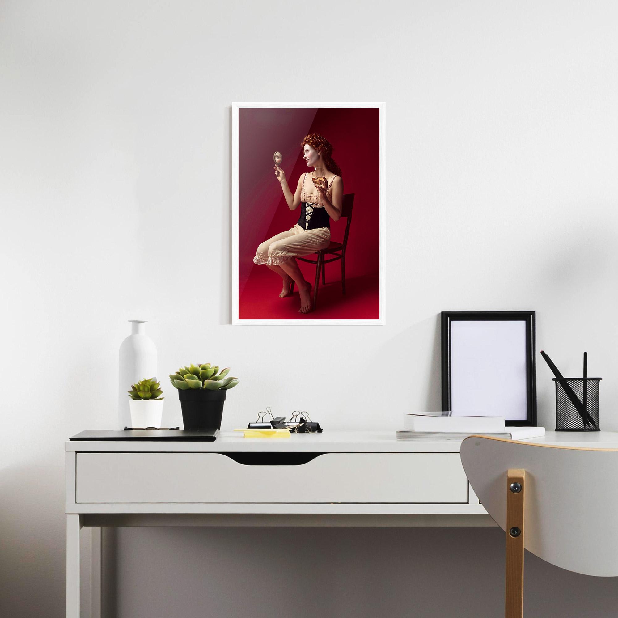 Poster Înrămat Medieval Redhead Woman mockup 7
