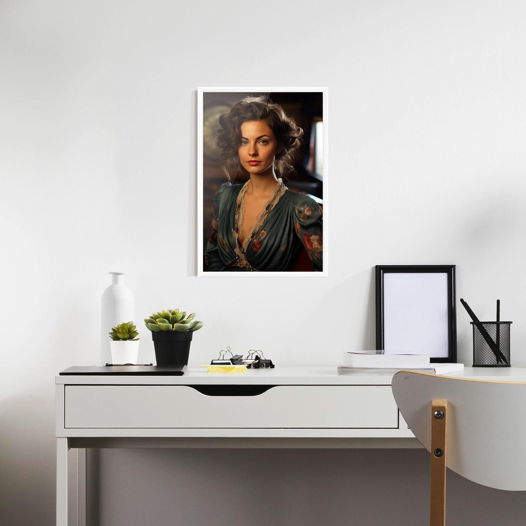 Poster Înrămat Pink Flowers Dress mockup 7