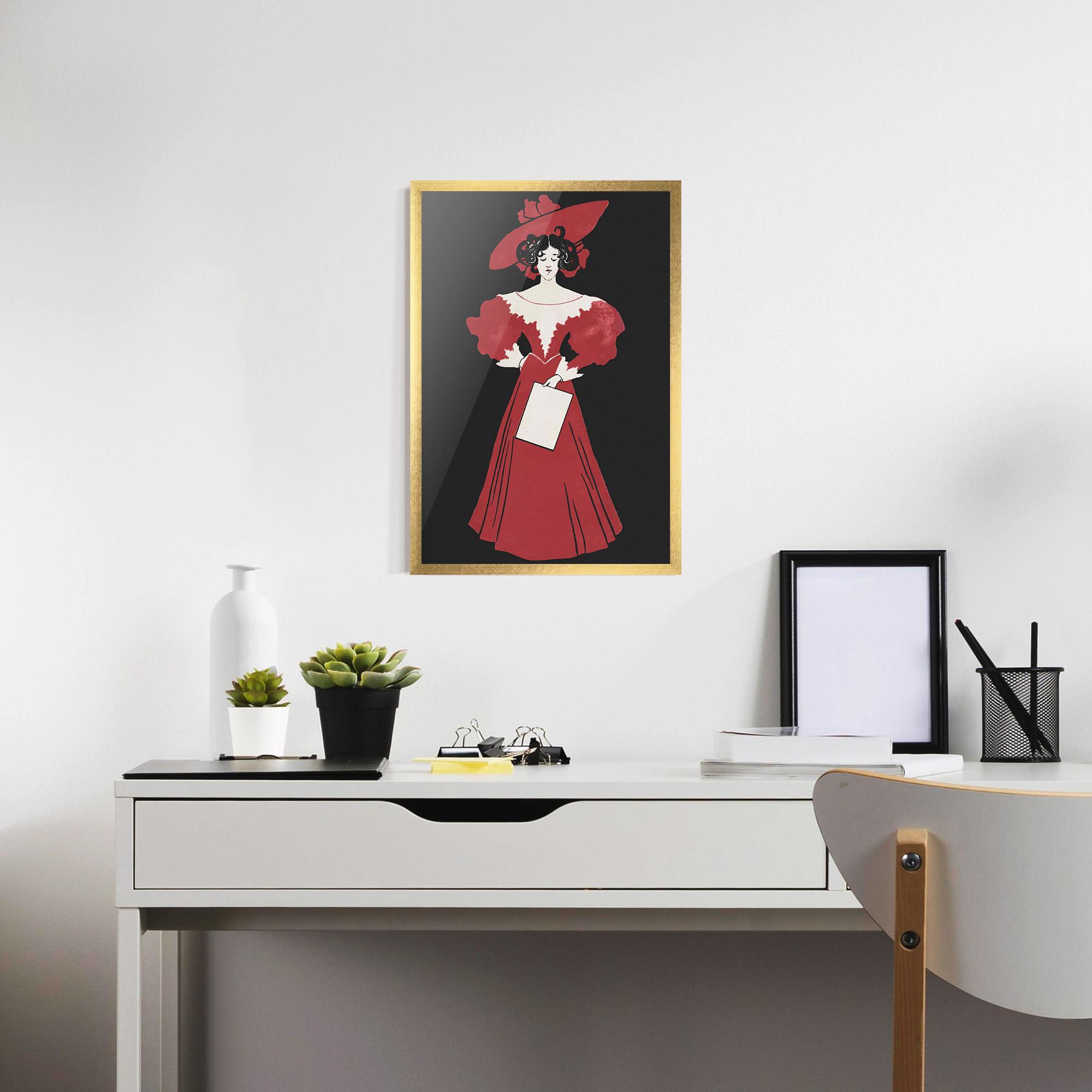 Poster Înrămat Old Red Dress mockup 7