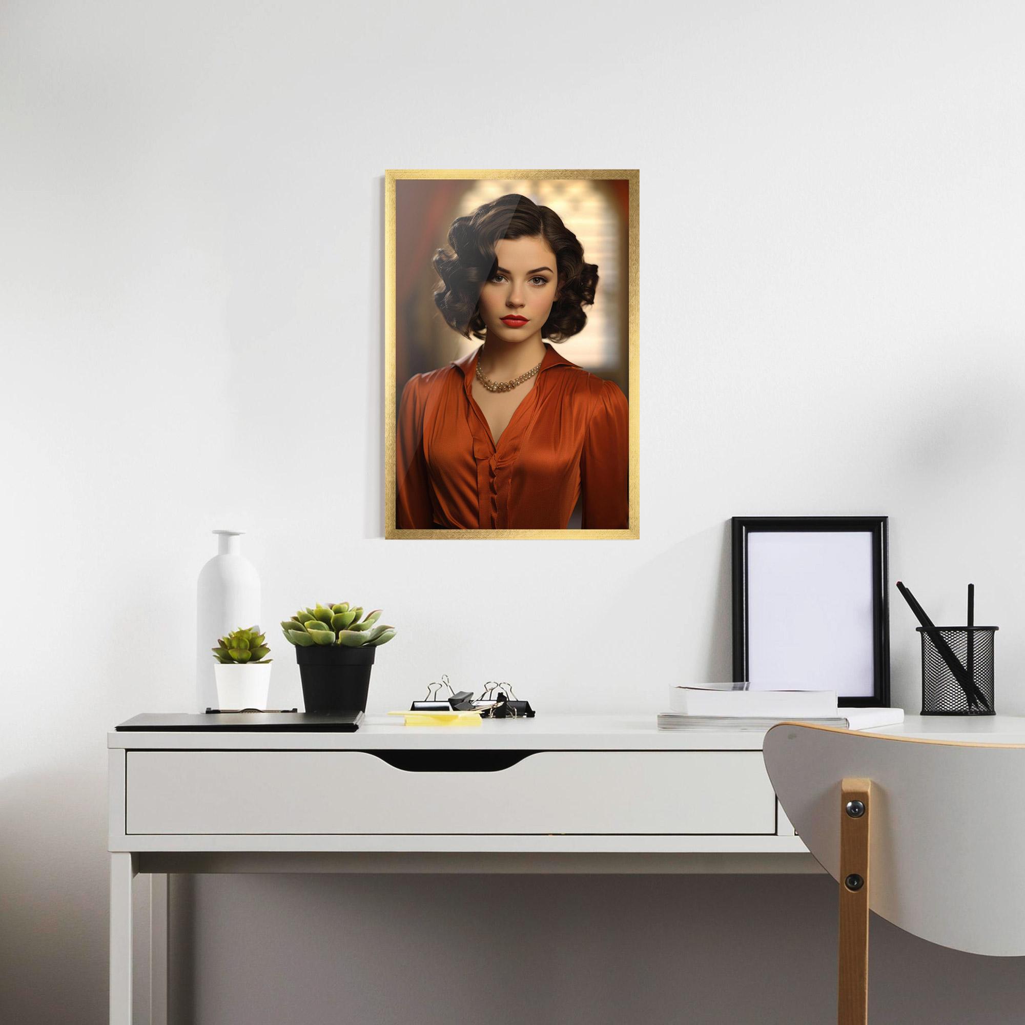 Poster Înrămat Strong Orange Blouse mockup 7