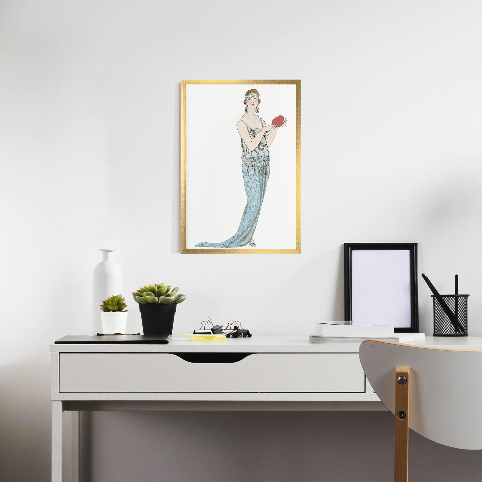 Poster Înrămat Vintage Old Drawing mockup 7