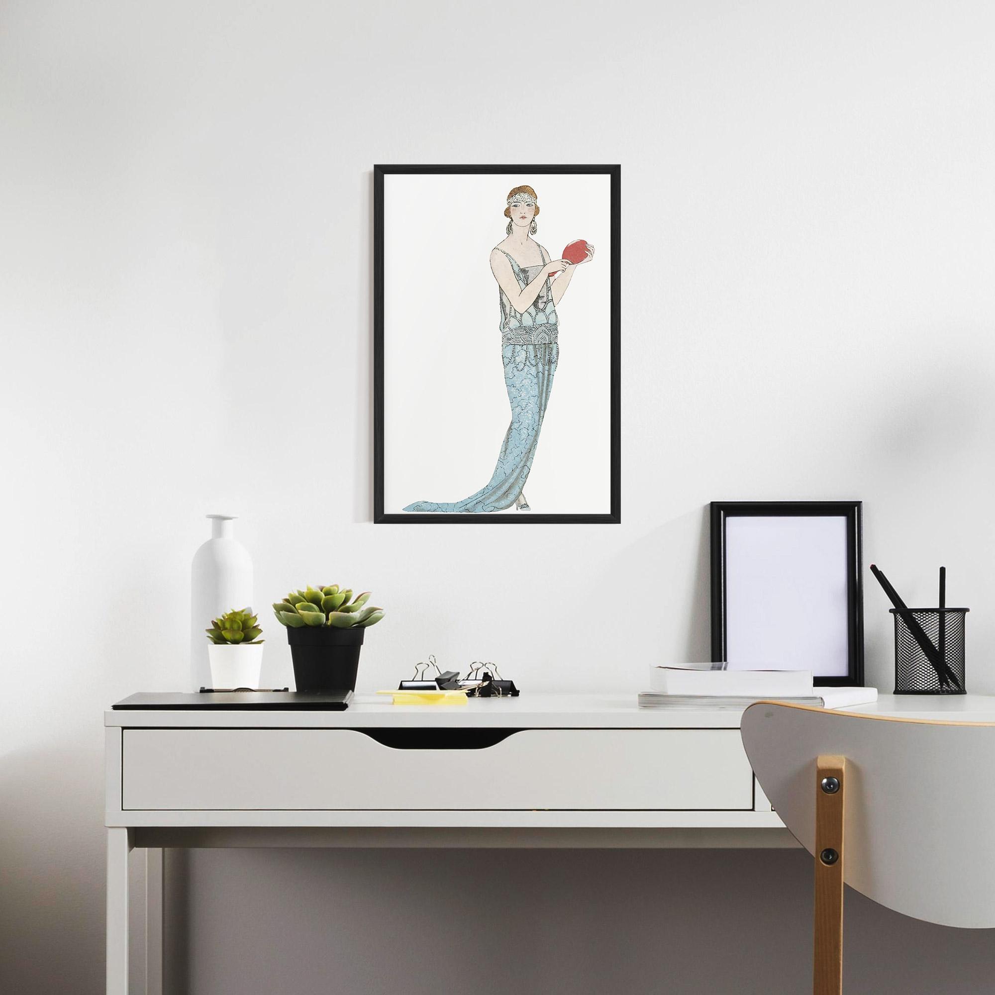 Poster Înrămat Vintage Old Drawing mockup 7