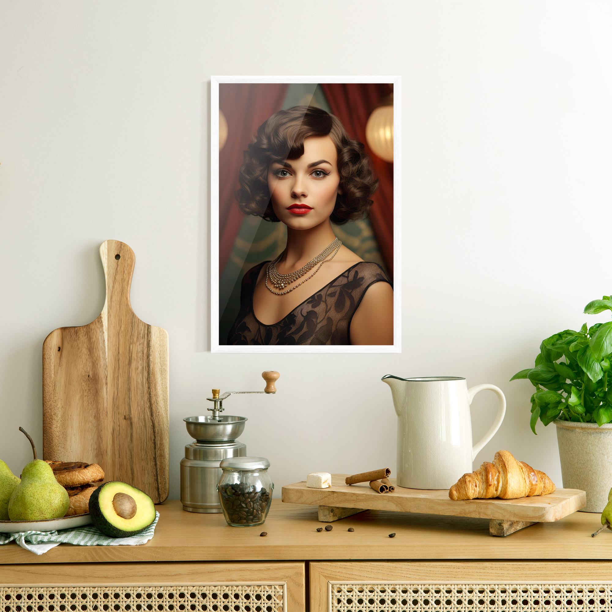 Poster Înrămat Elegant Vintage Woman mockup 8