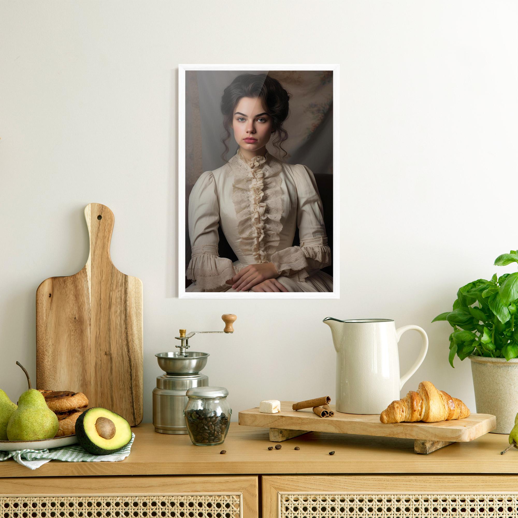 Poster Înrămat Pretty Vintage Dress mockup 8