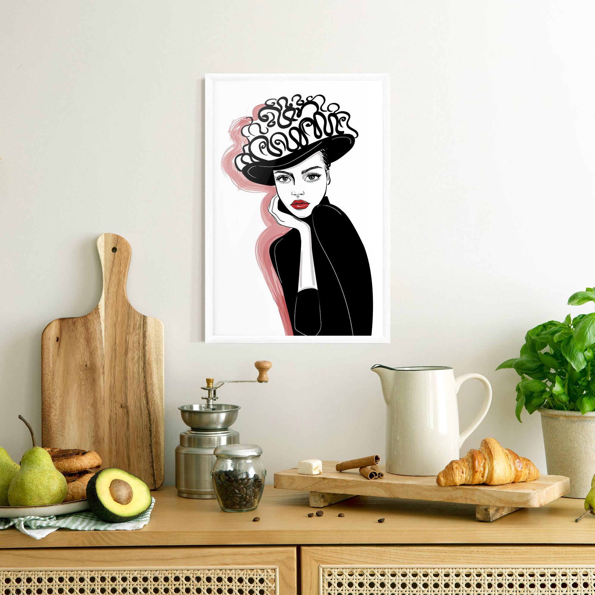 Poster Înrămat Vintage Drawing mockup 8