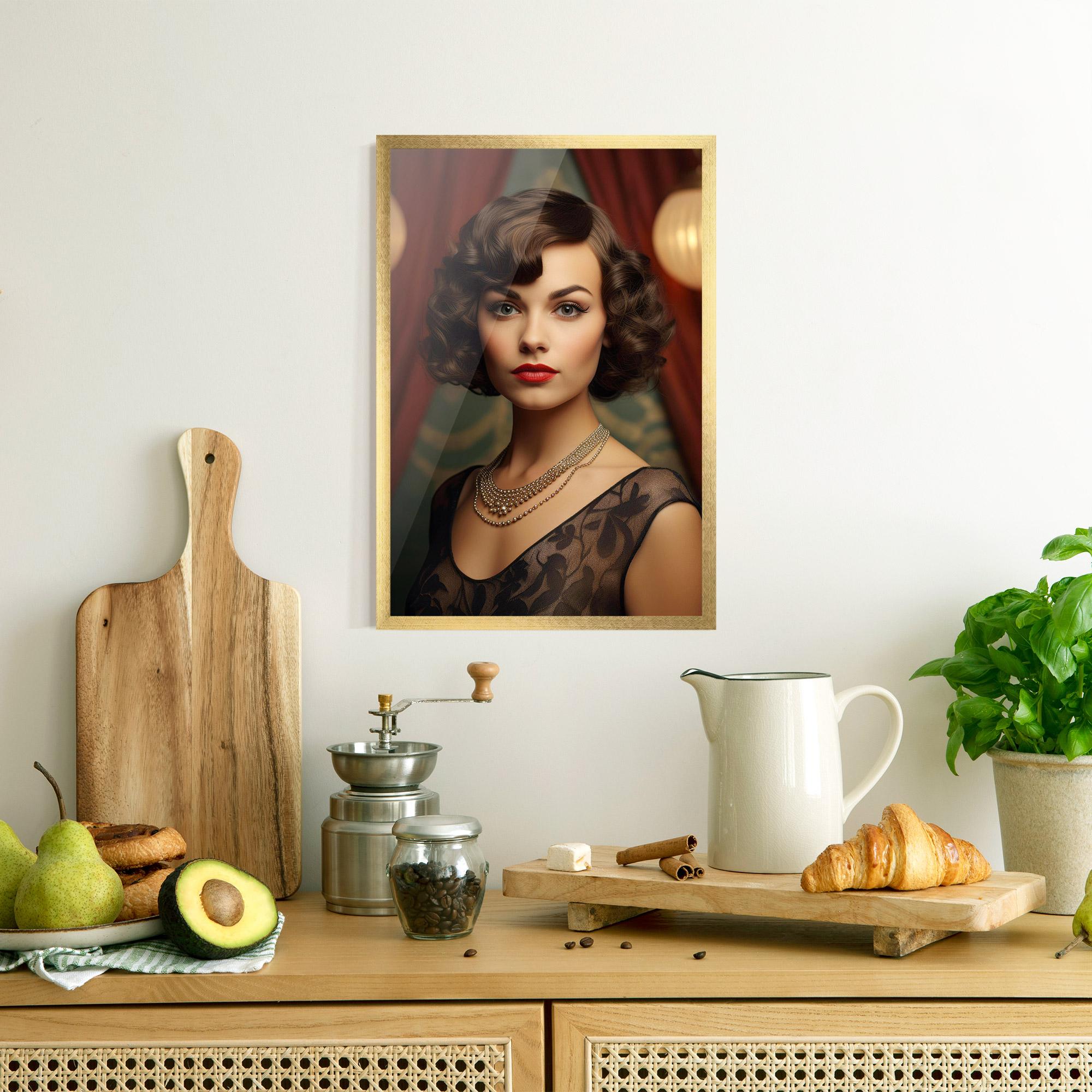 Poster Înrămat Elegant Vintage Woman mockup 8