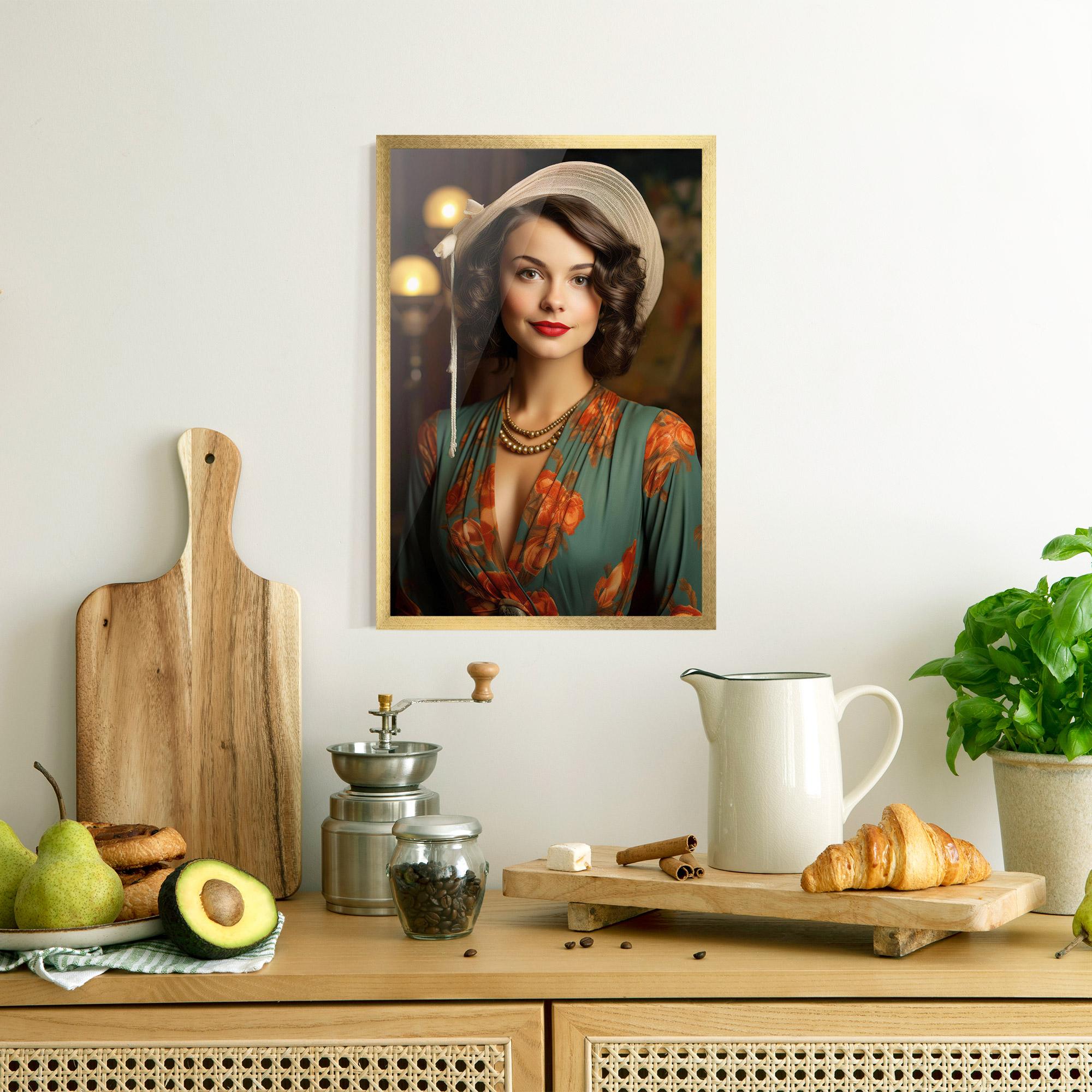 Poster Înrămat Green Orange Blouse mockup 8