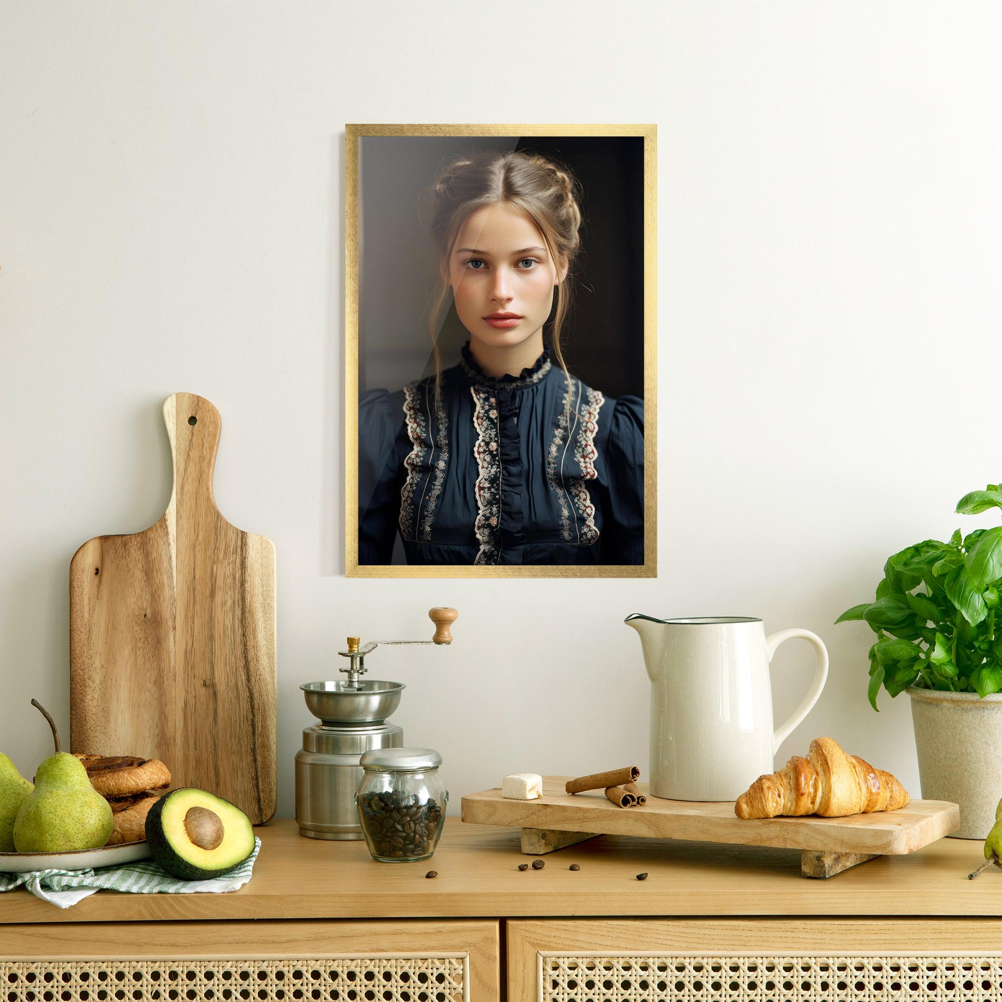 Poster Înrămat Vintage Blue Eyes mockup 8