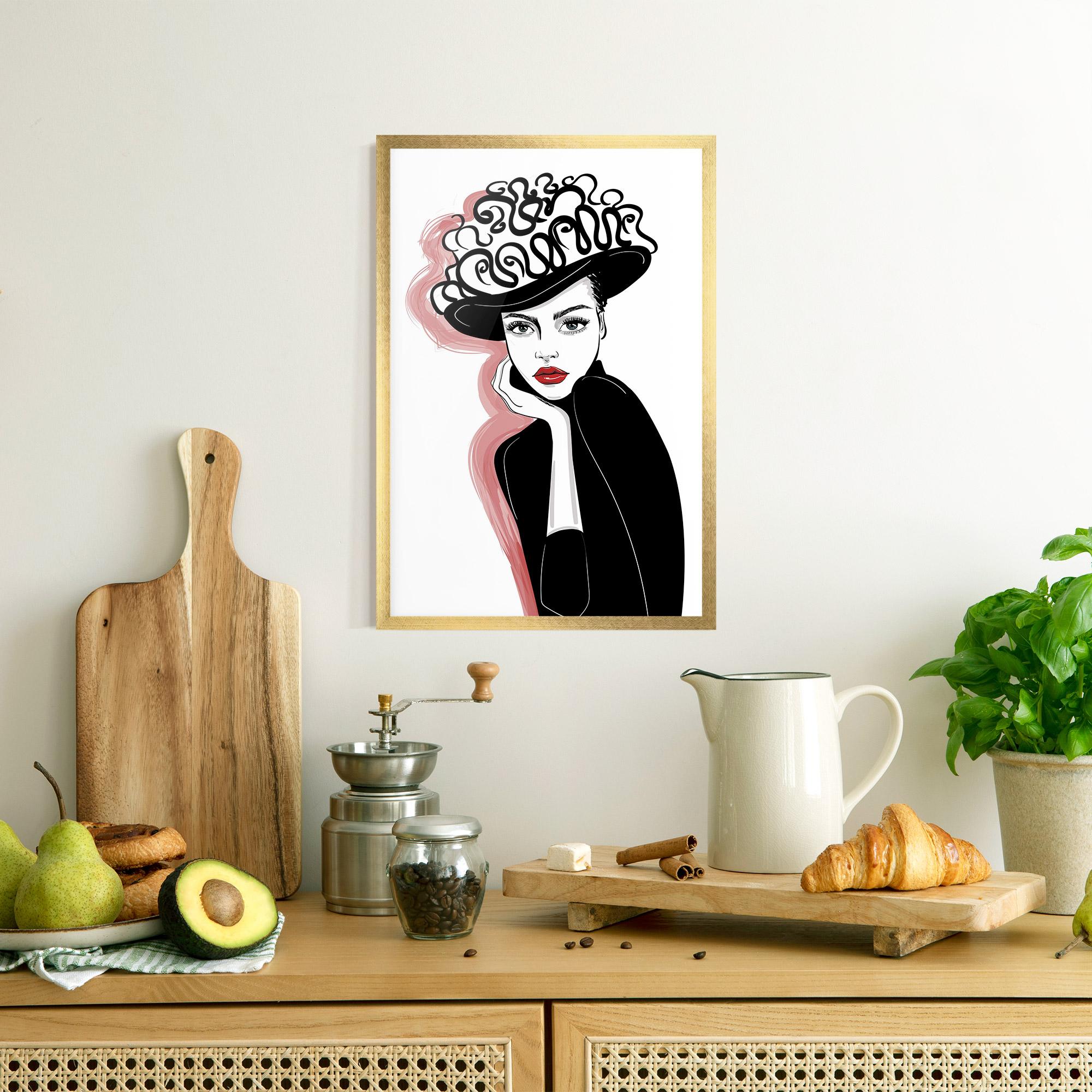 Poster Înrămat Vintage Drawing mockup 8