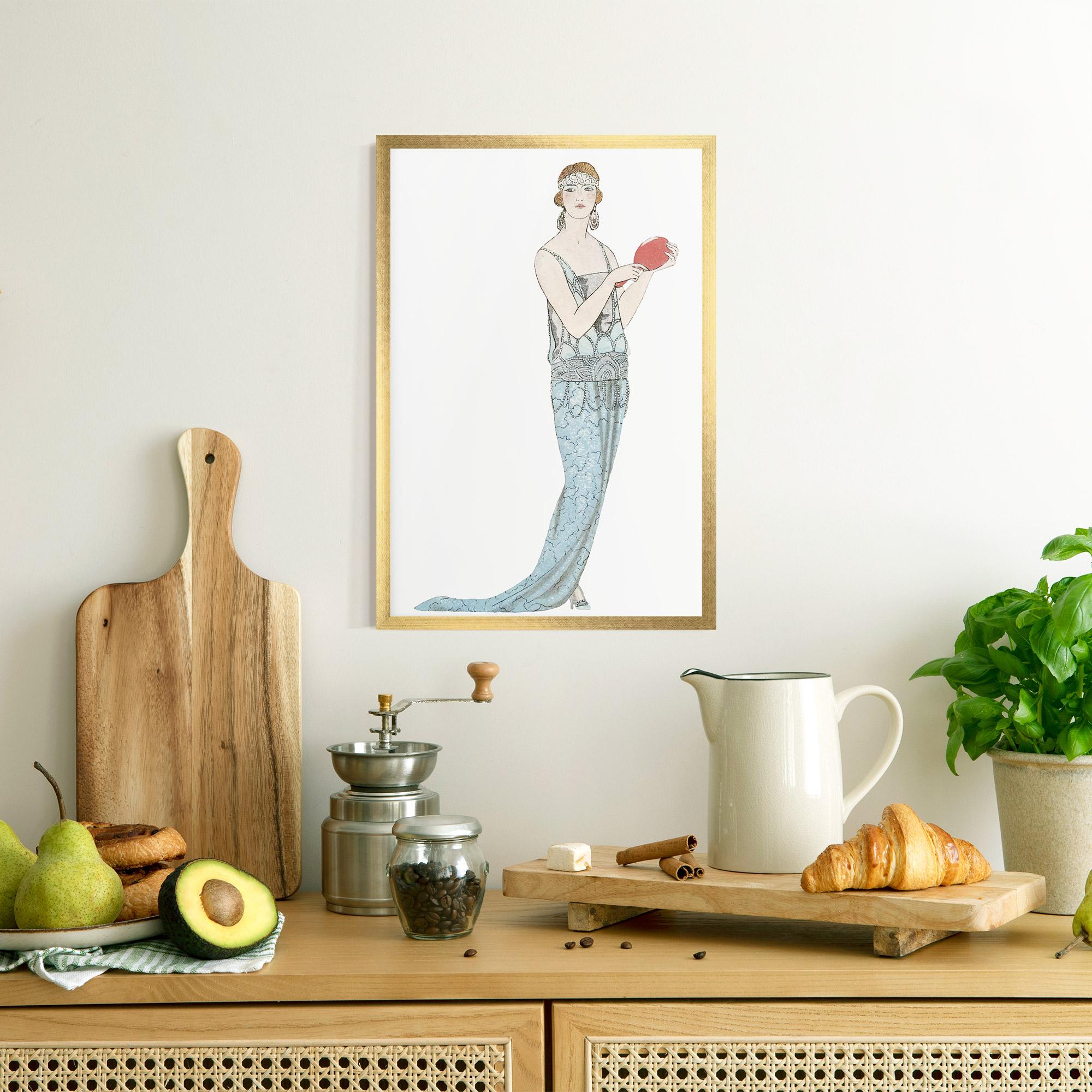 Poster Înrămat Vintage Old Drawing mockup 8