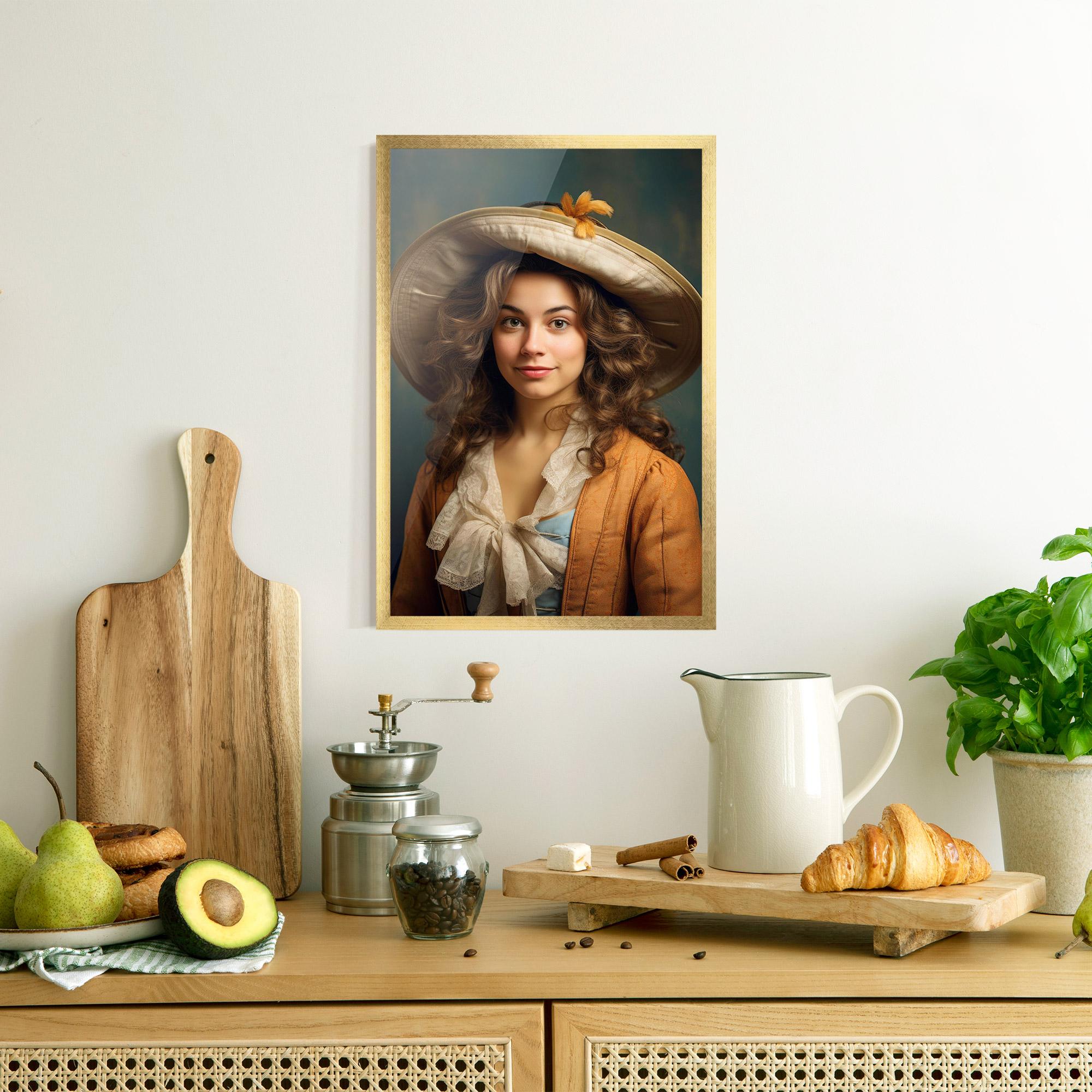 Poster Înrămat Vintage Orange Outfit mockup 8