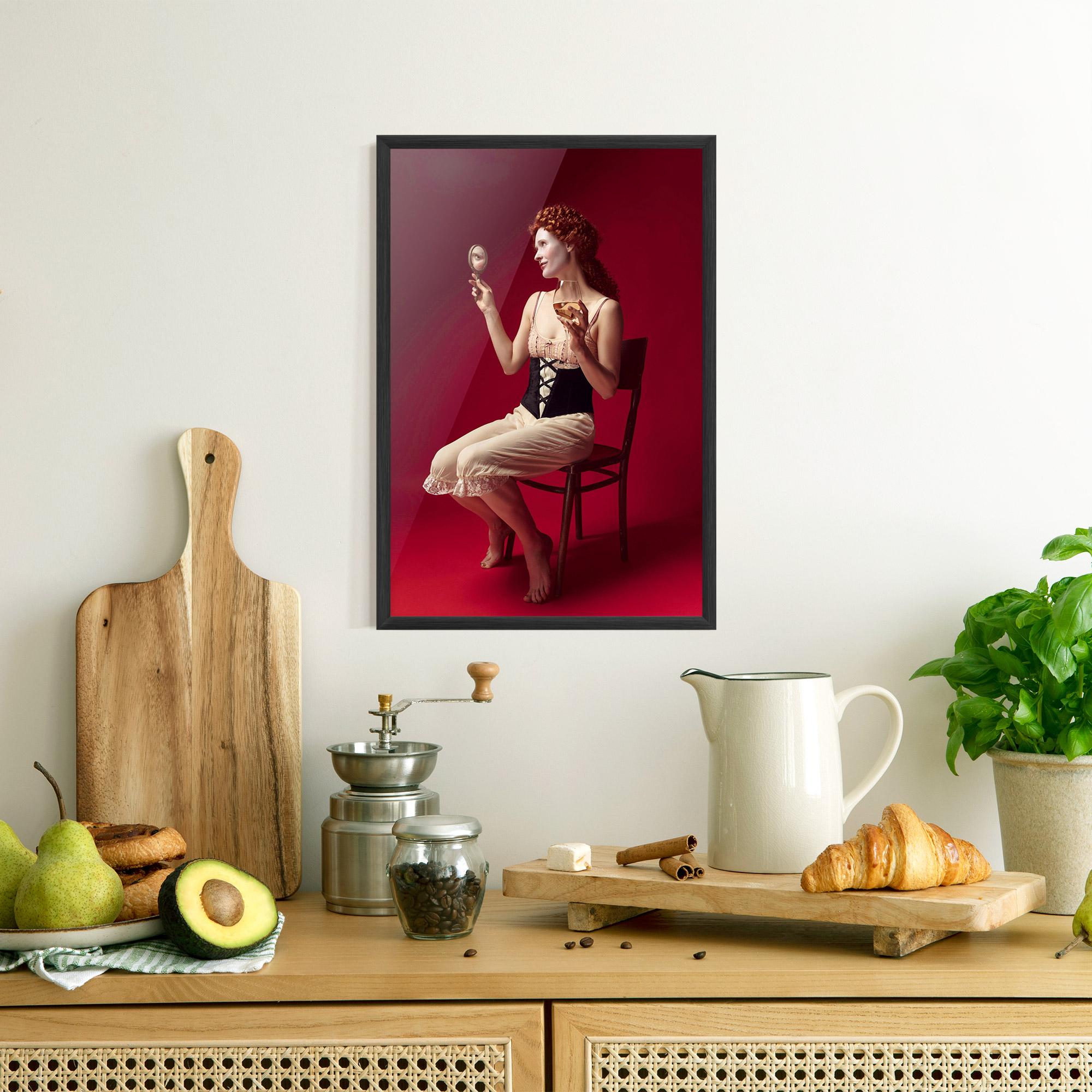 Poster Înrămat Medieval Redhead Woman mockup 8