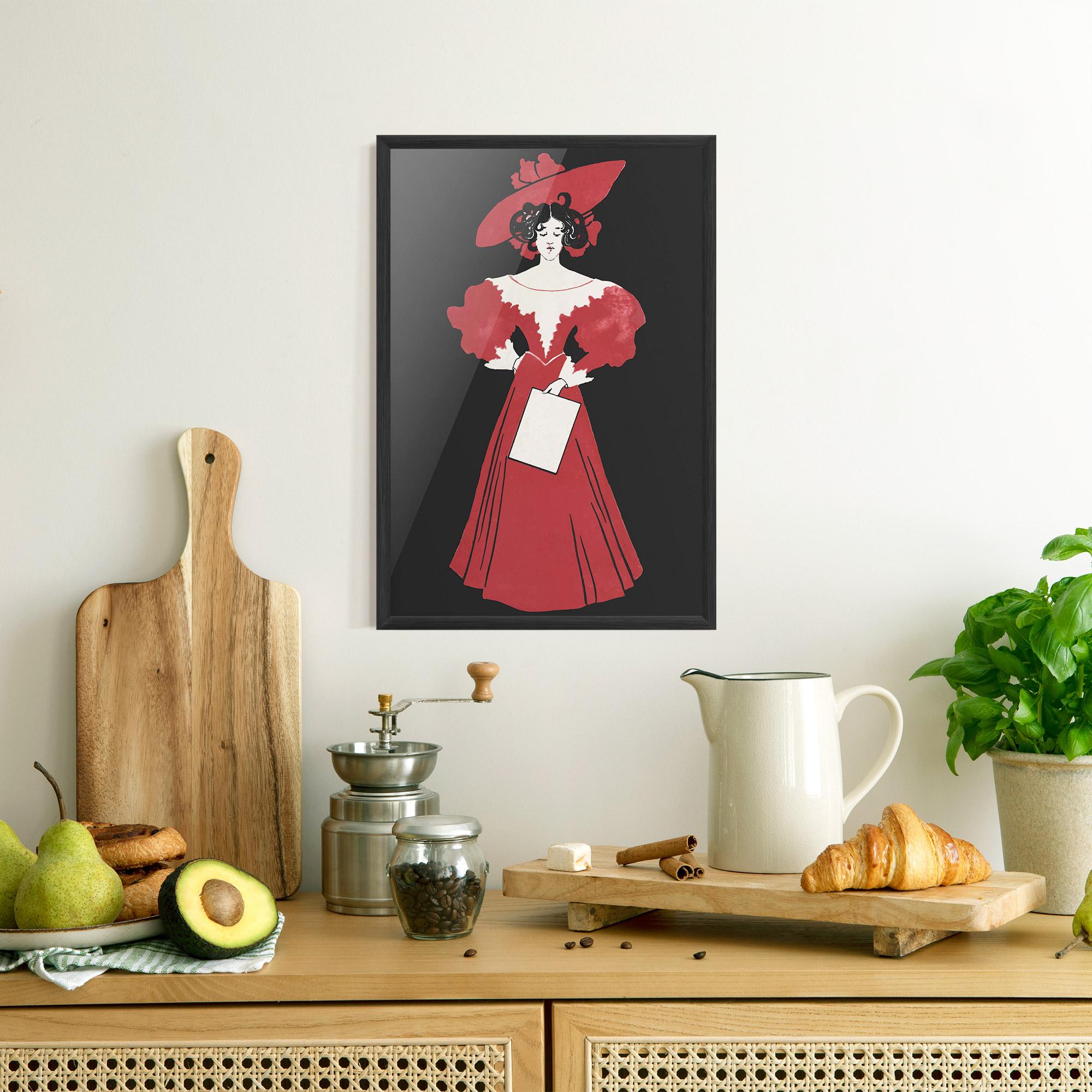 Poster Înrămat Old Red Dress mockup 8