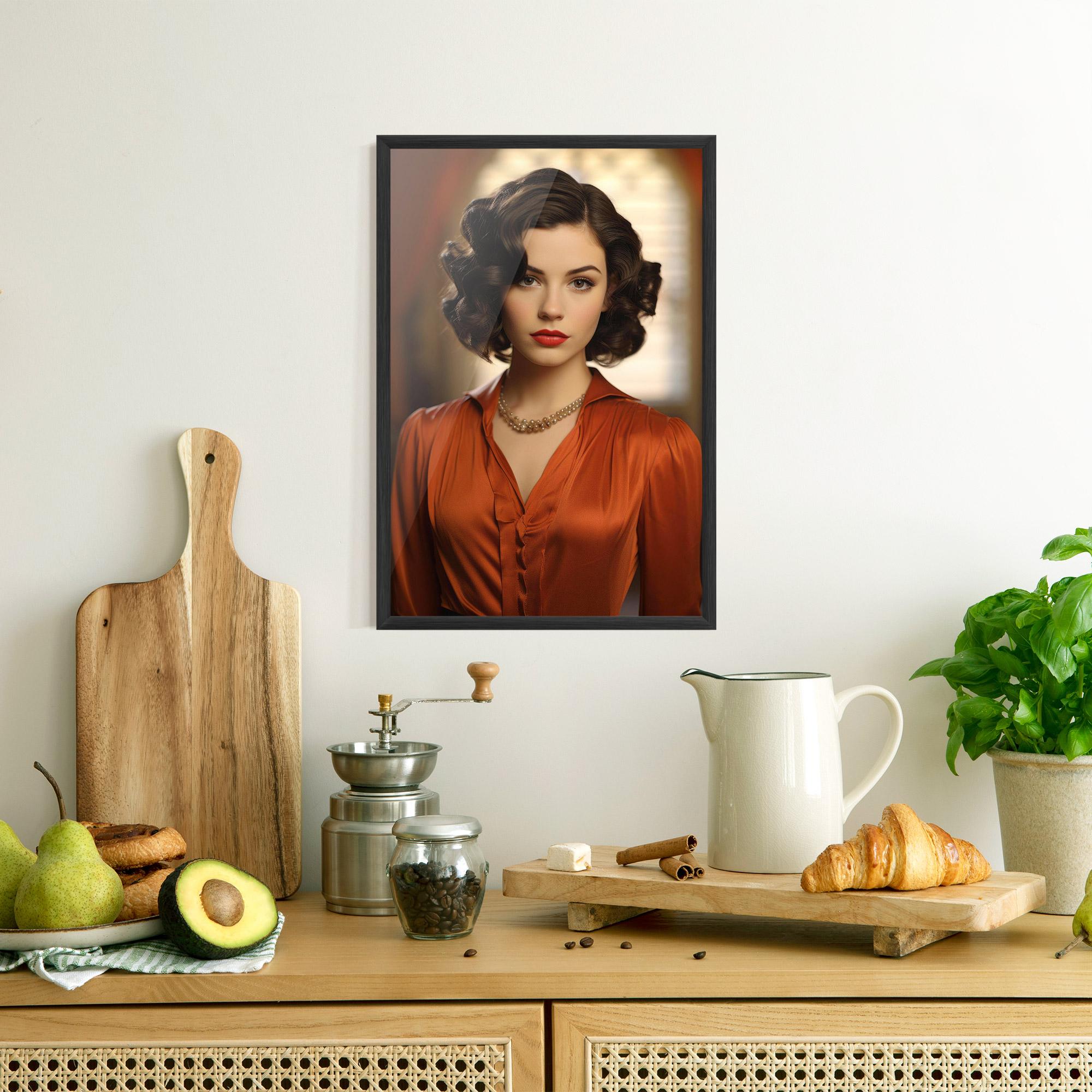 Poster Înrămat Strong Orange Blouse mockup 8