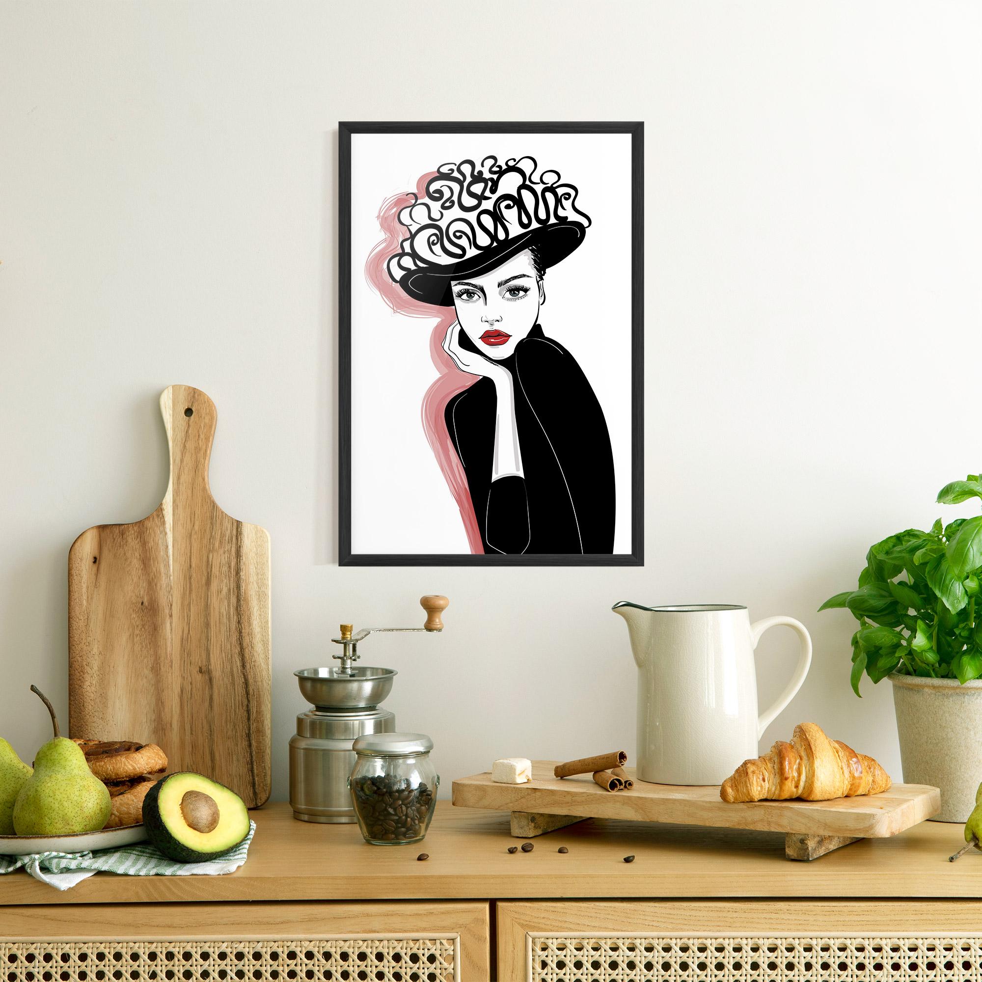 Poster Înrămat Vintage Drawing mockup 8