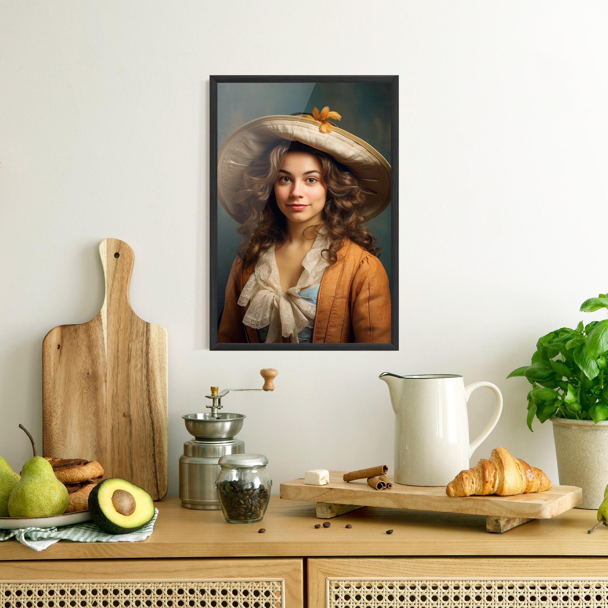 Poster Înrămat Vintage Orange Outfit mockup 8