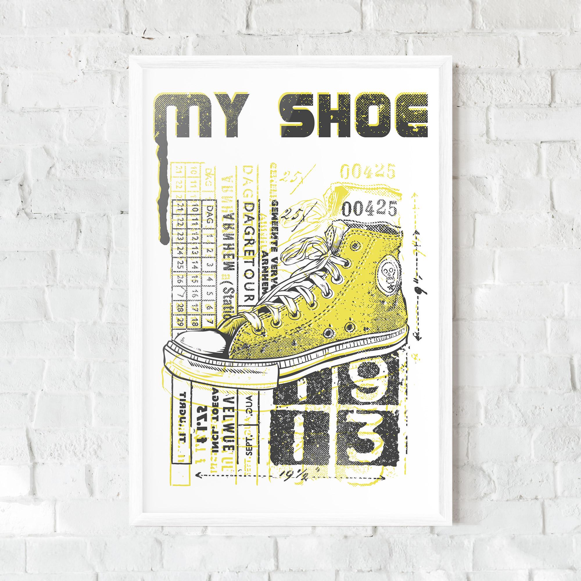 Poster Înrămat My Shoe Yellow mockup 0