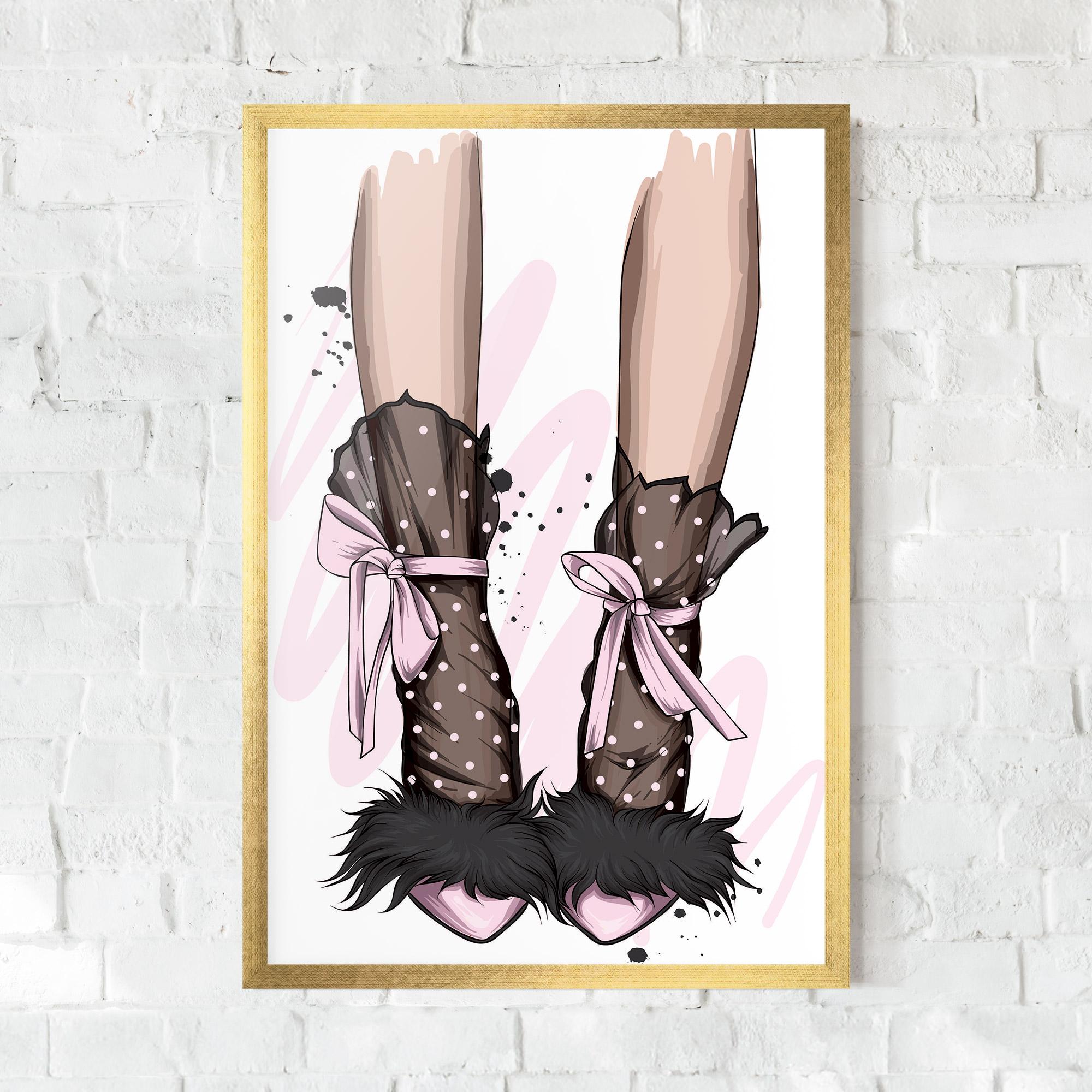 Poster Înrămat Black Cute Heels mockup 0