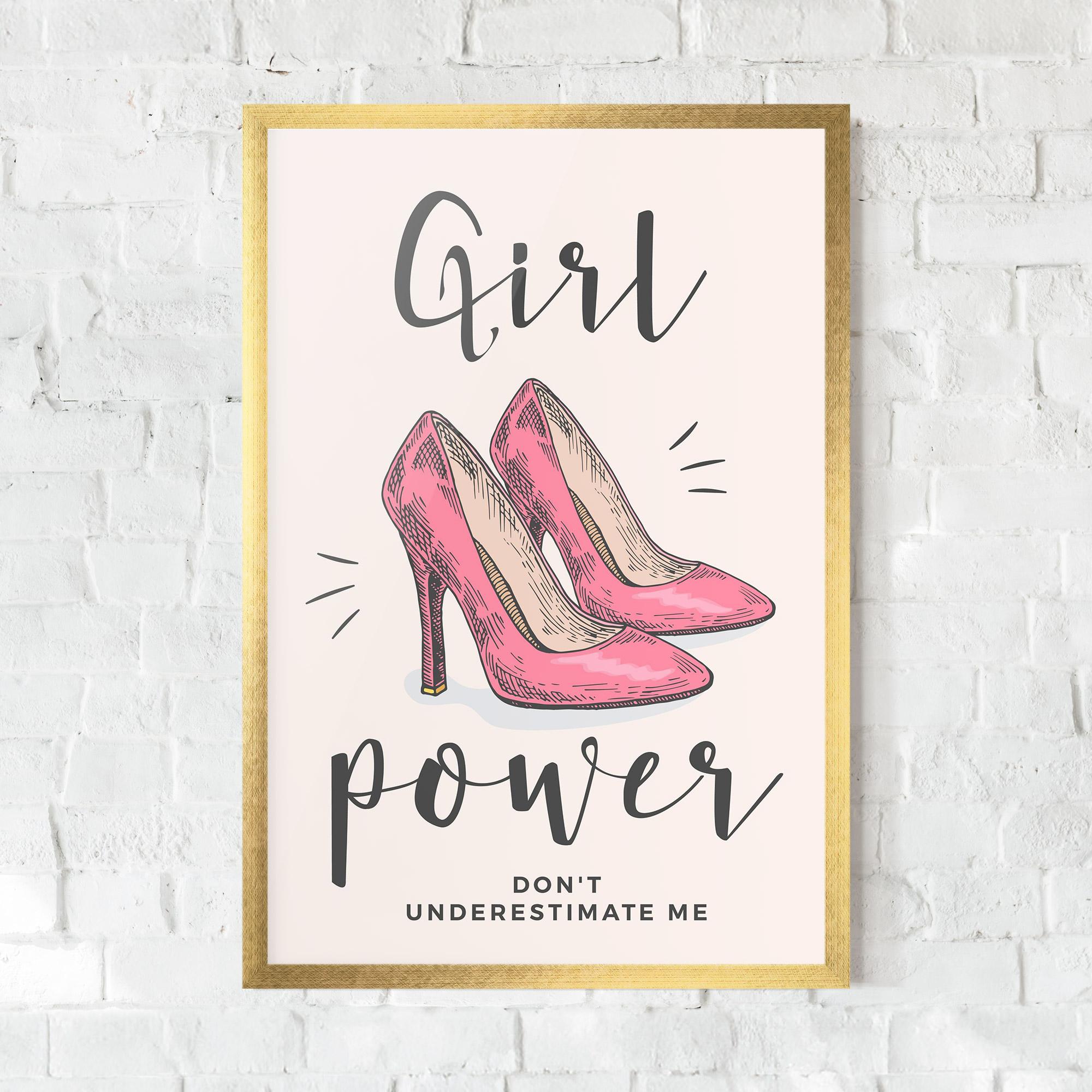 Poster Înrămat Girl Power mockup 0
