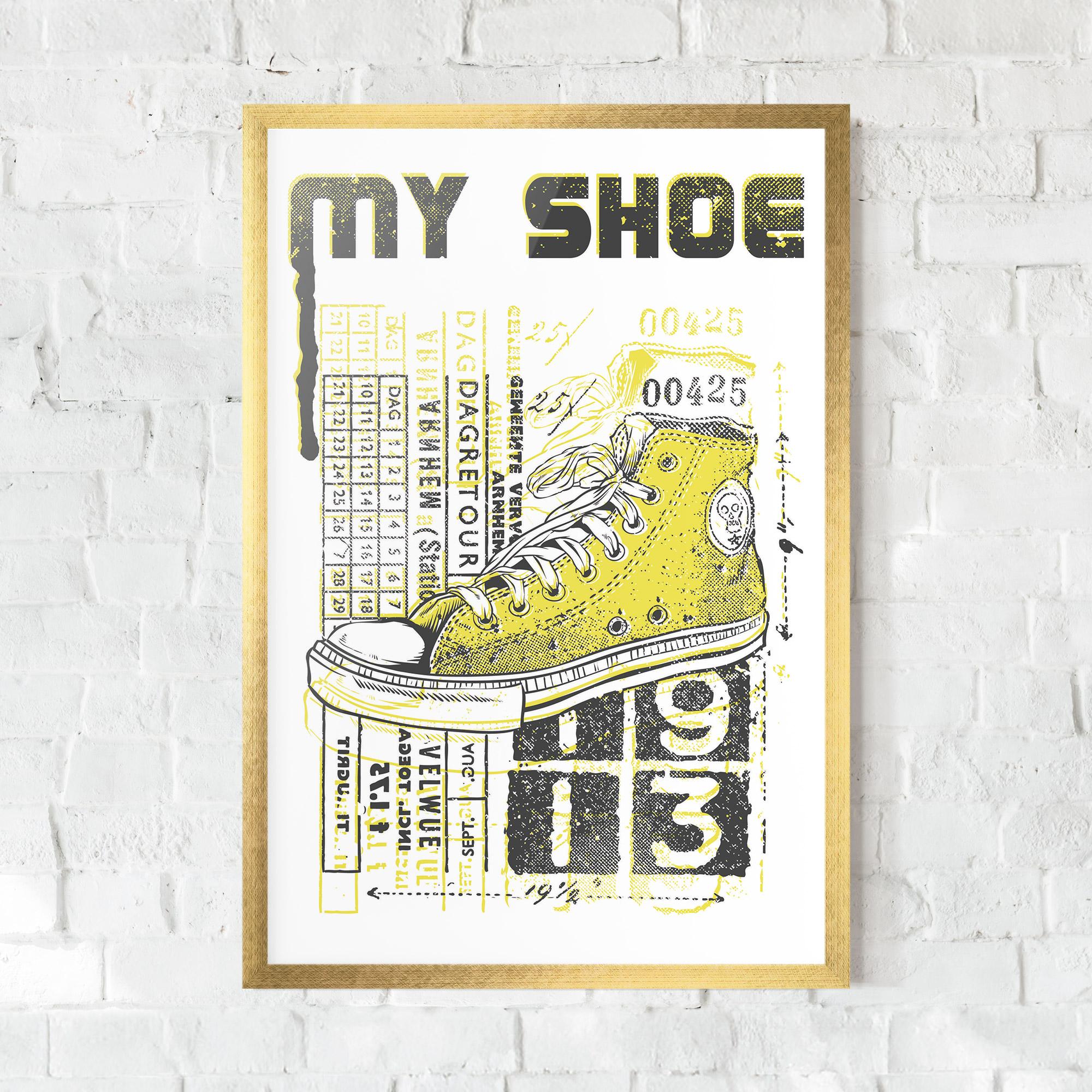 Poster Înrămat My Shoe Yellow mockup 0