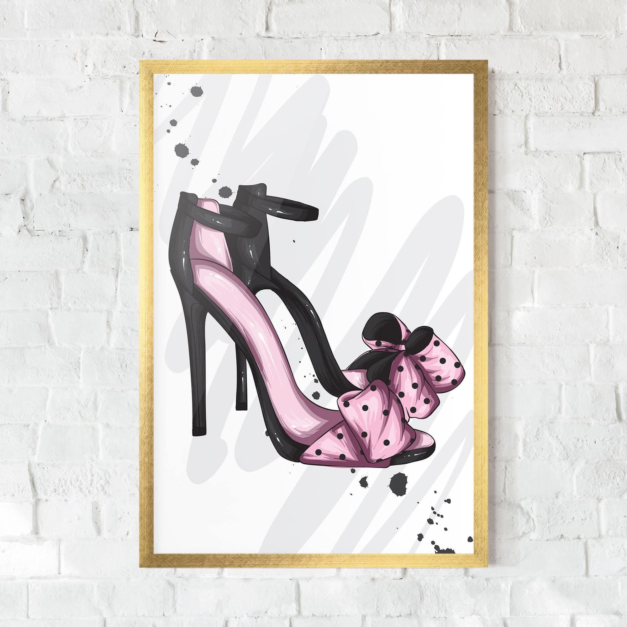 Poster Înrămat Pink Black Heels mockup 0