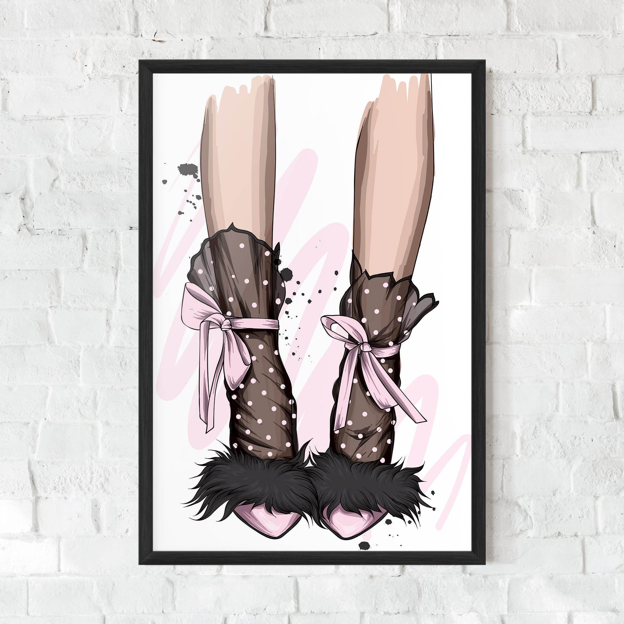 Poster Înrămat Black Cute Heels mockup 0