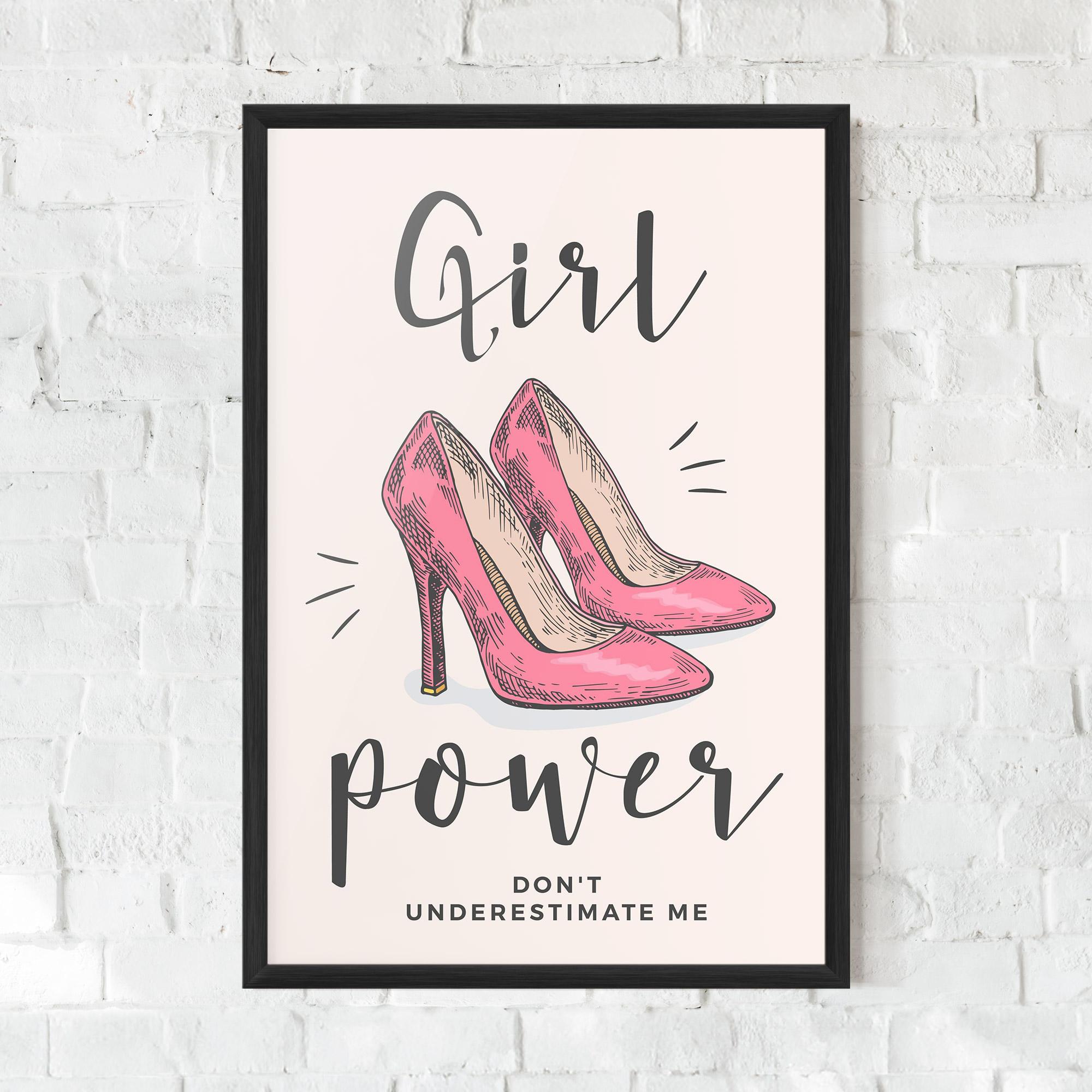 Poster Înrămat Girl Power mockup 0