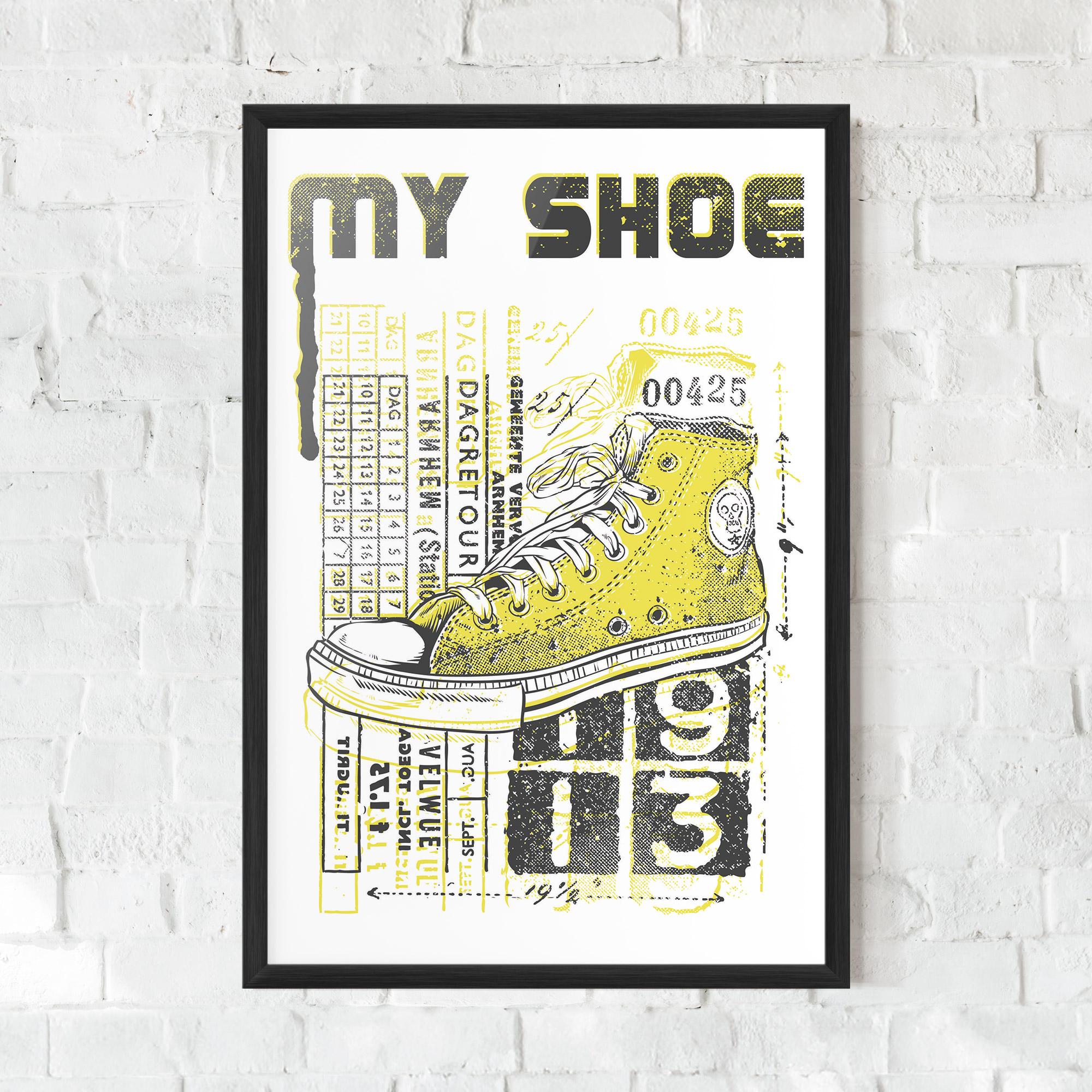Poster Înrămat My Shoe Yellow mockup 0