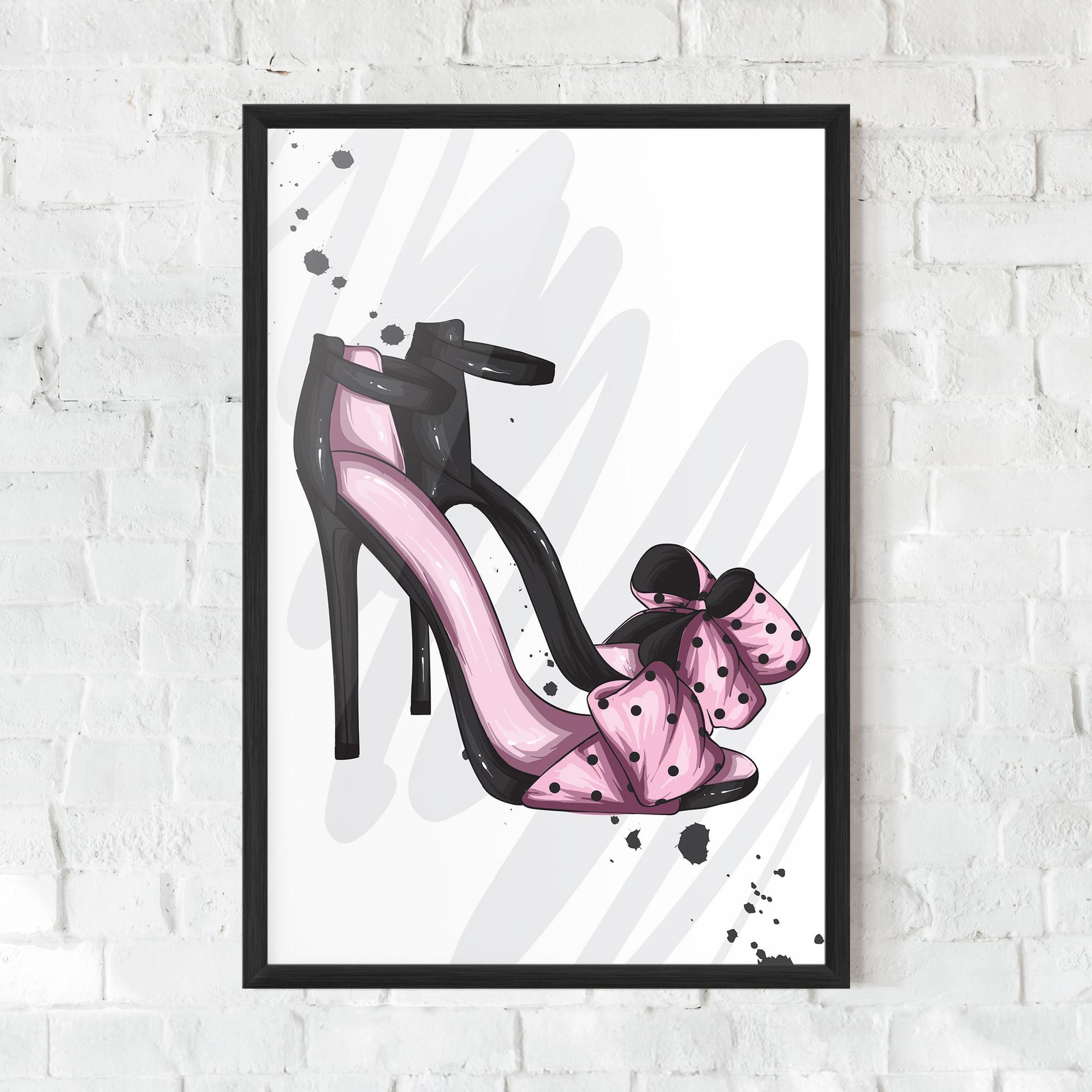Poster Înrămat Pink Black Heels mockup 0
