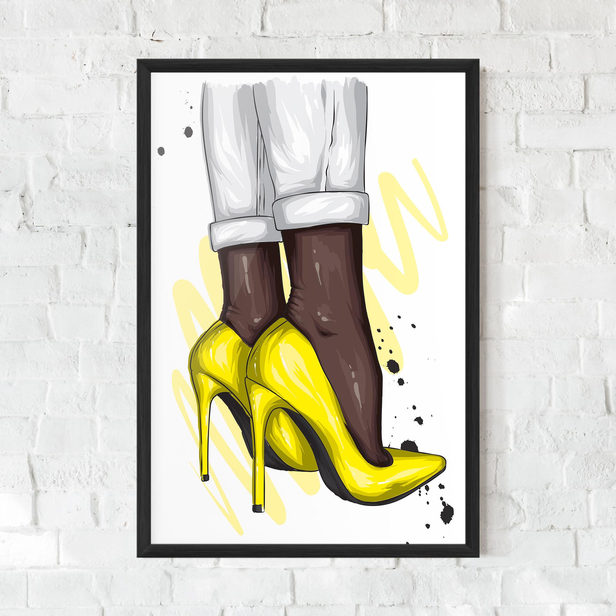 Poster Înrămat Yellow Shoes mockup 0