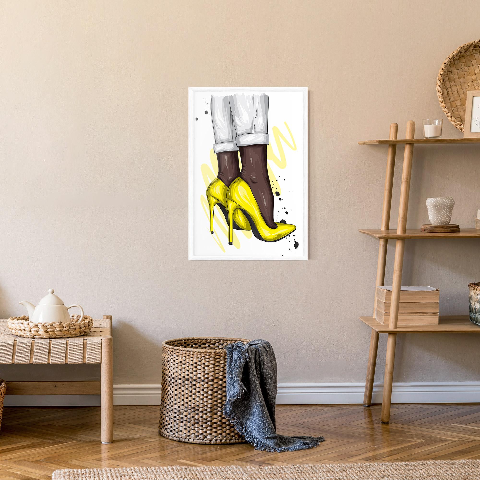 Poster Înrămat Yellow Shoes mockup 9