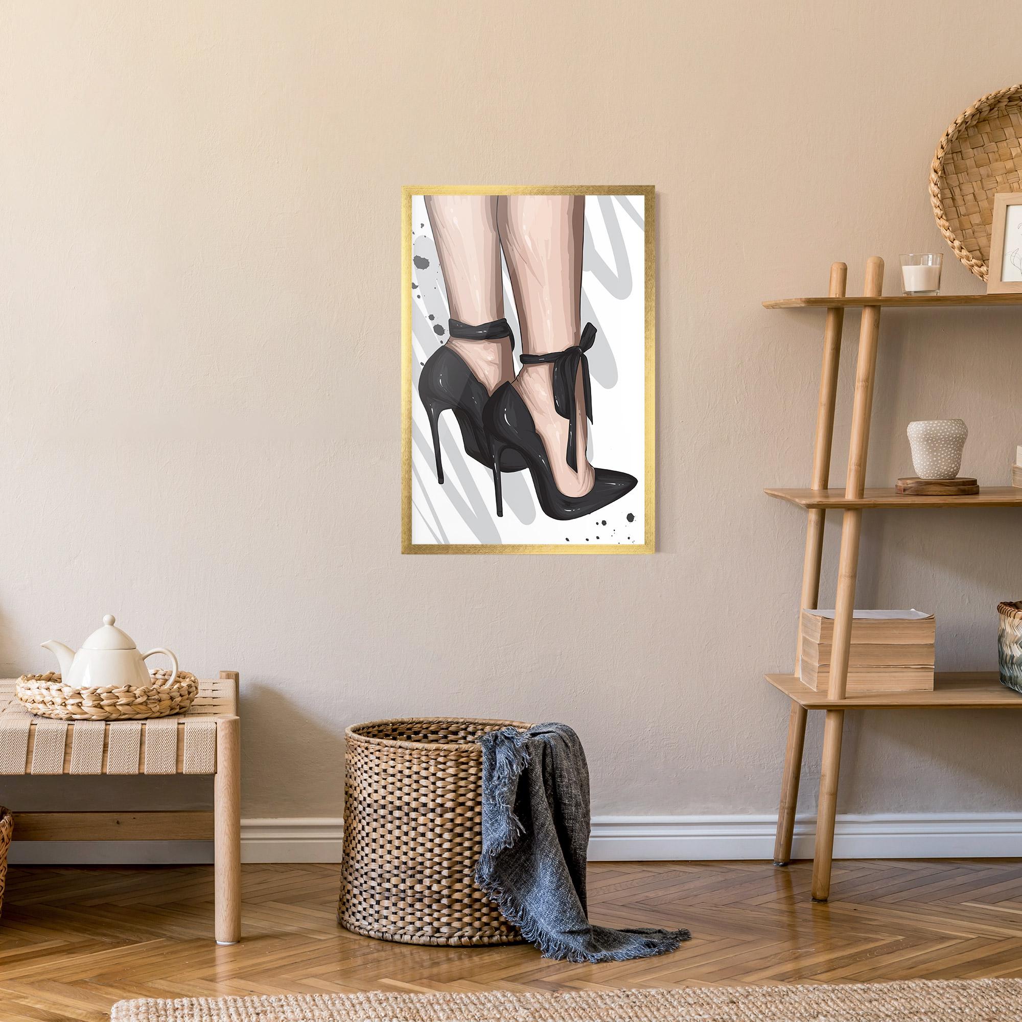 Poster Înrămat Black Woman Shoes mockup 9