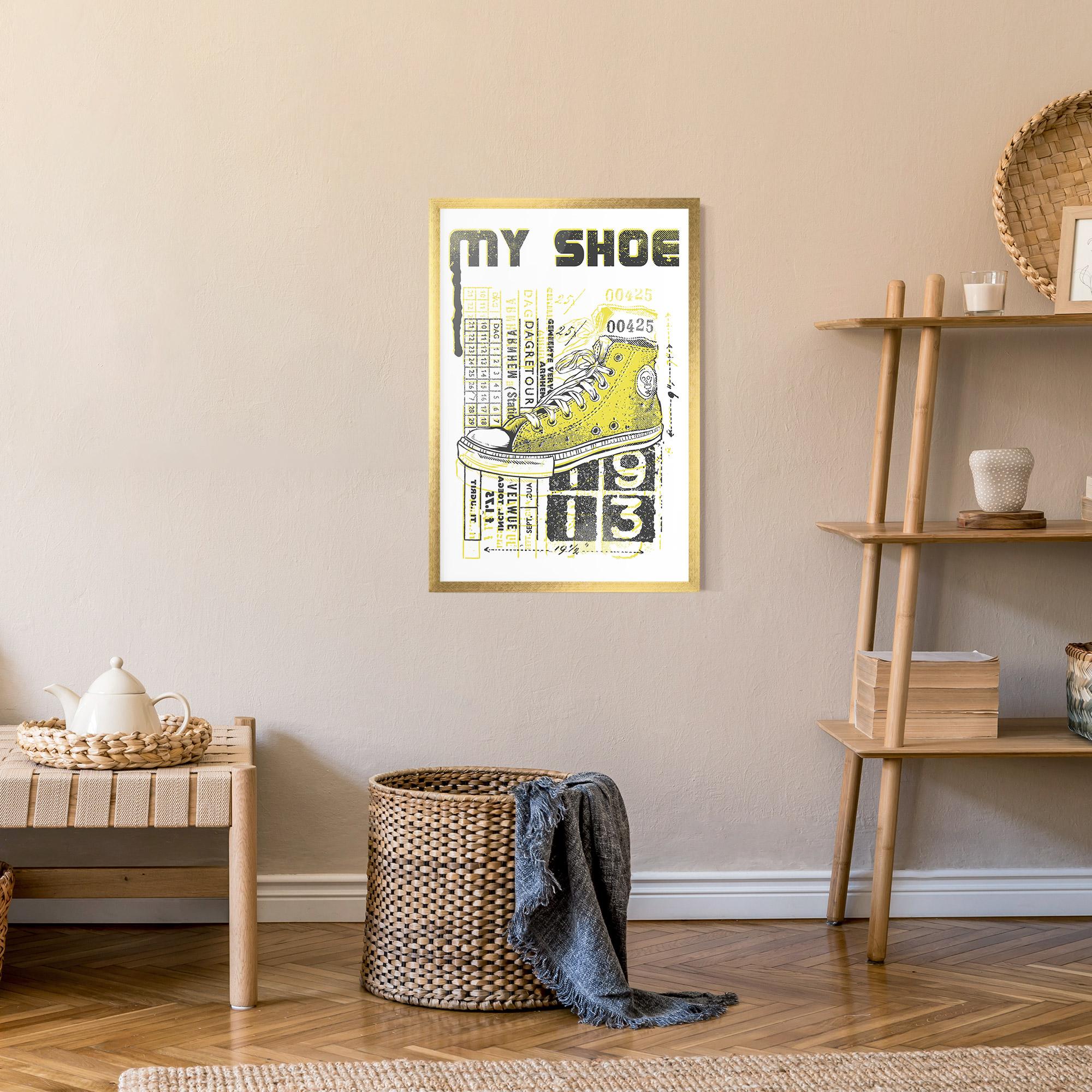 Poster Înrămat My Shoe Yellow mockup 9