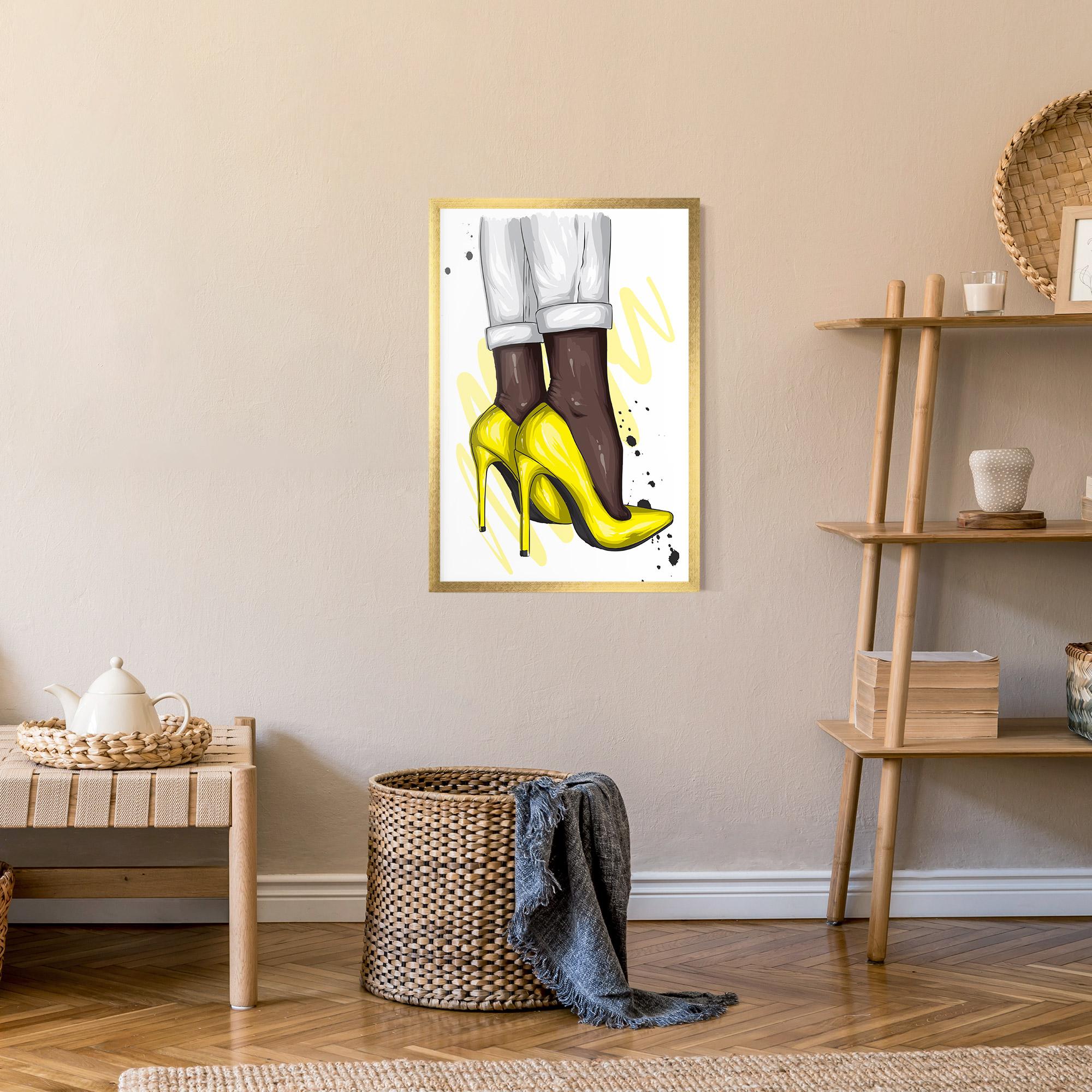 Poster Înrămat Yellow Shoes mockup 9