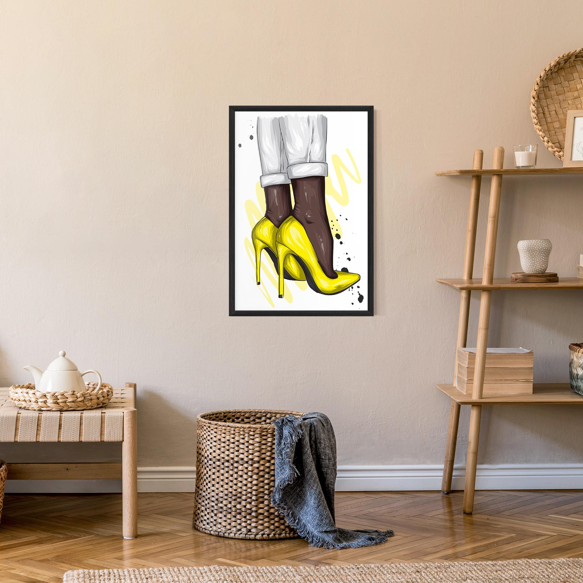 Poster Înrămat Yellow Shoes mockup 9