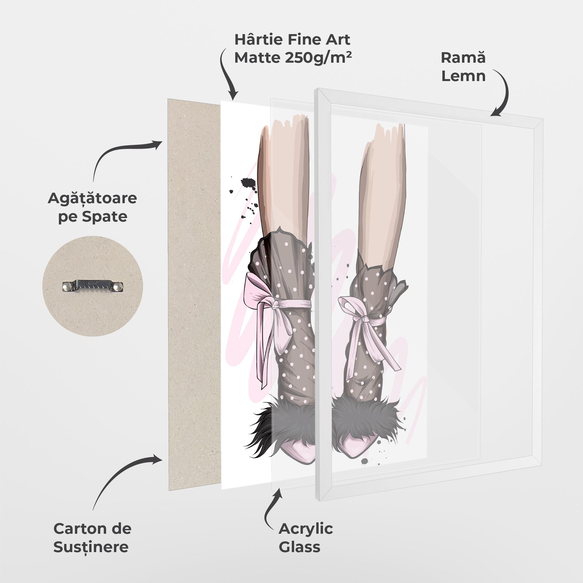 Poster Înrămat Black Cute Heels mockup 1