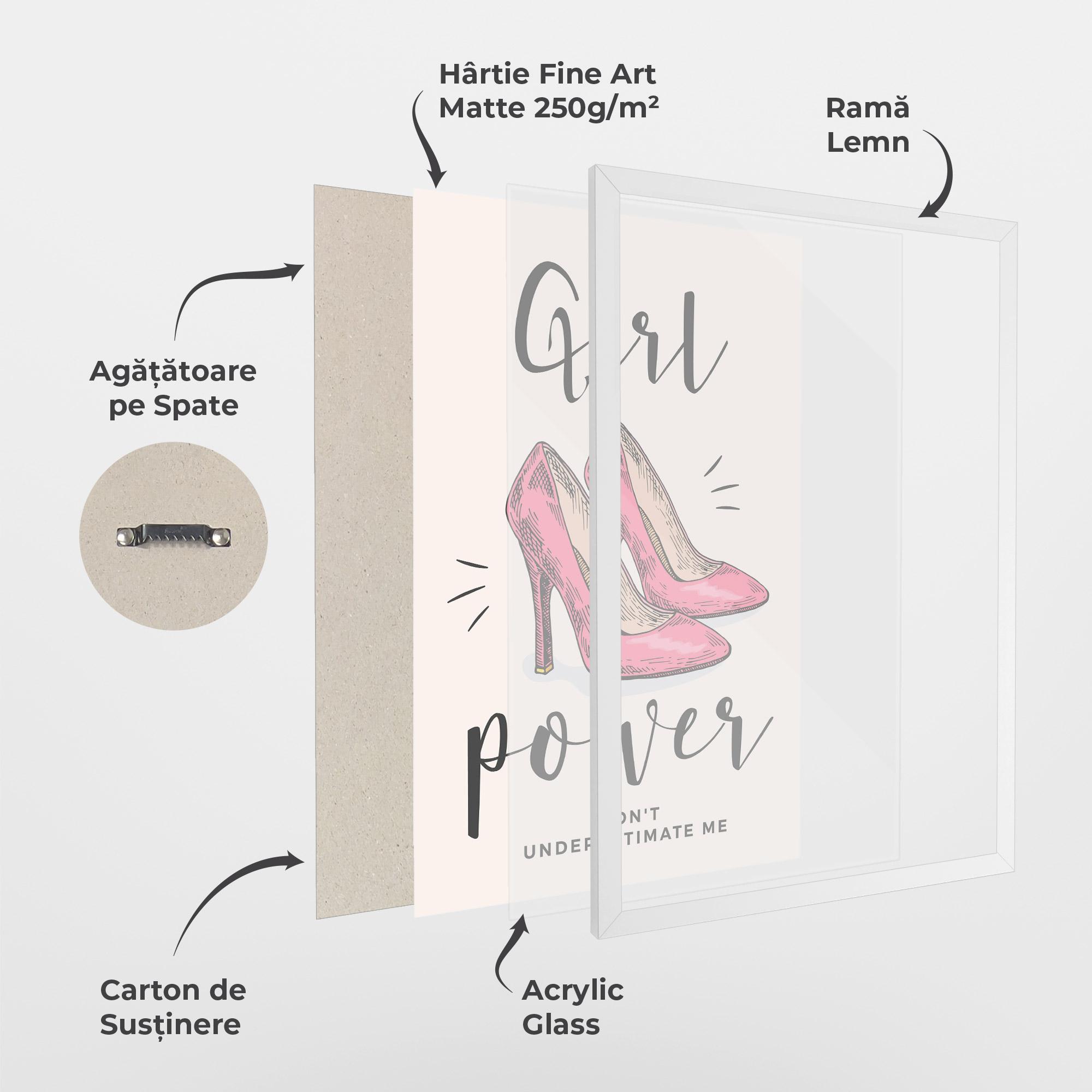Poster Înrămat Girl Power mockup 1