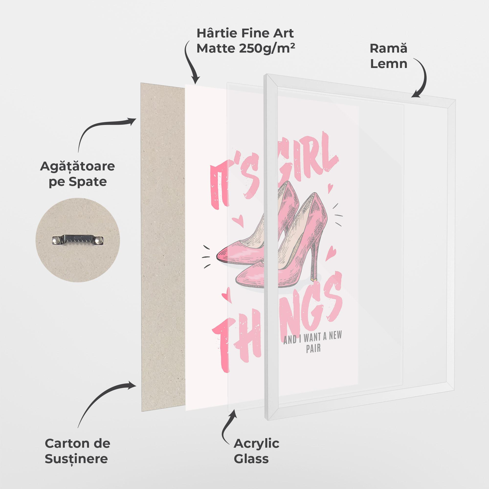 Poster Înrămat Girl Things mockup 1