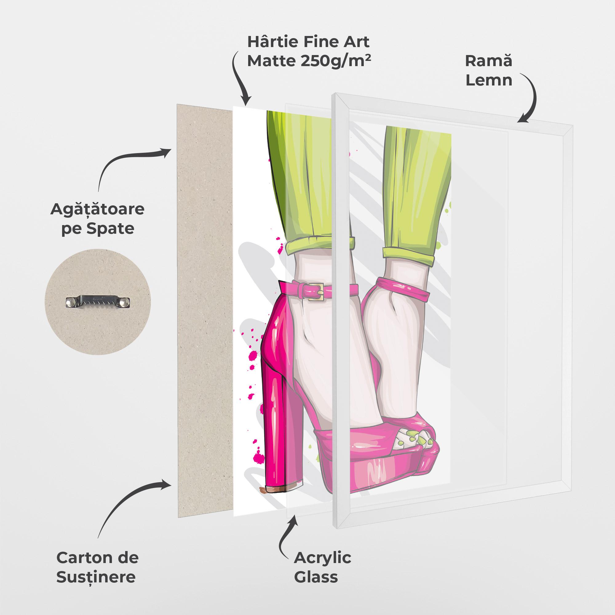 Poster Înrămat Green Nails mockup 1