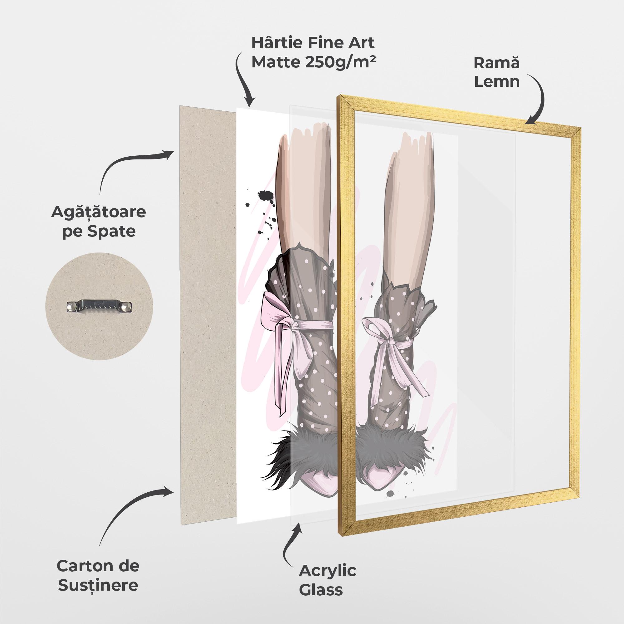 Poster Înrămat Black Cute Heels mockup 1