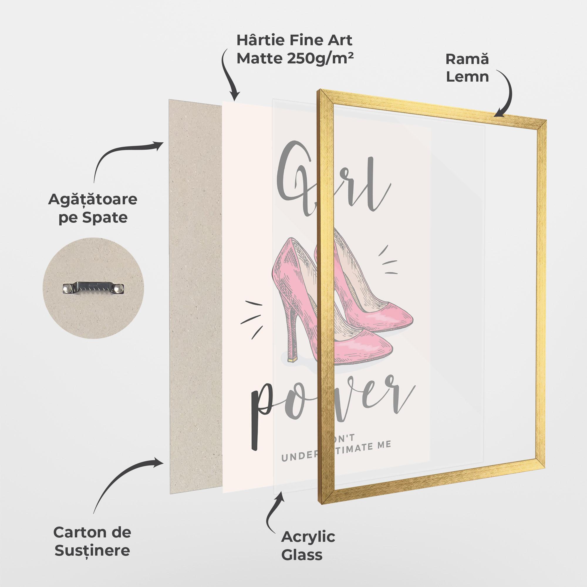 Poster Înrămat Girl Power mockup 1