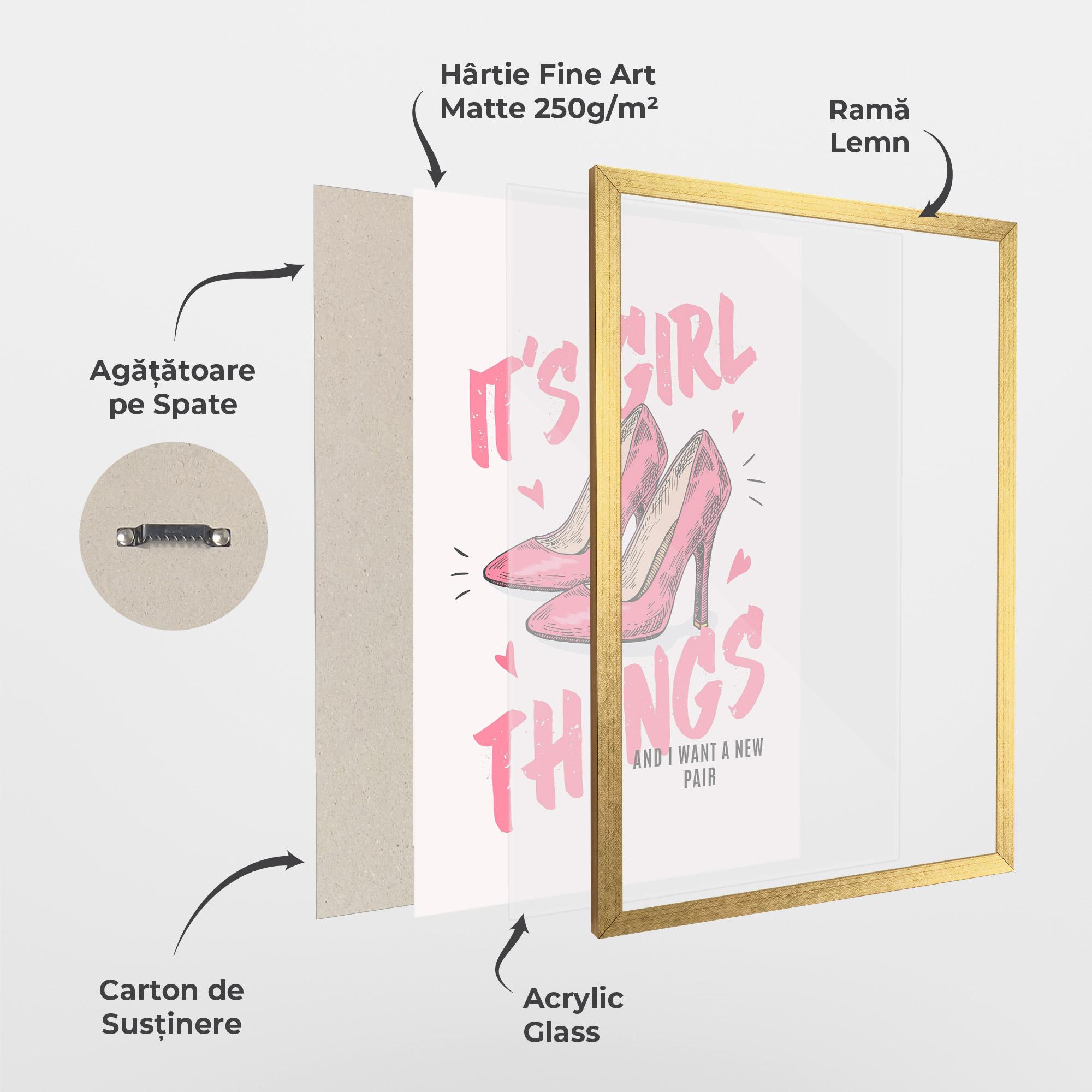 Poster Înrămat Girl Things mockup 1